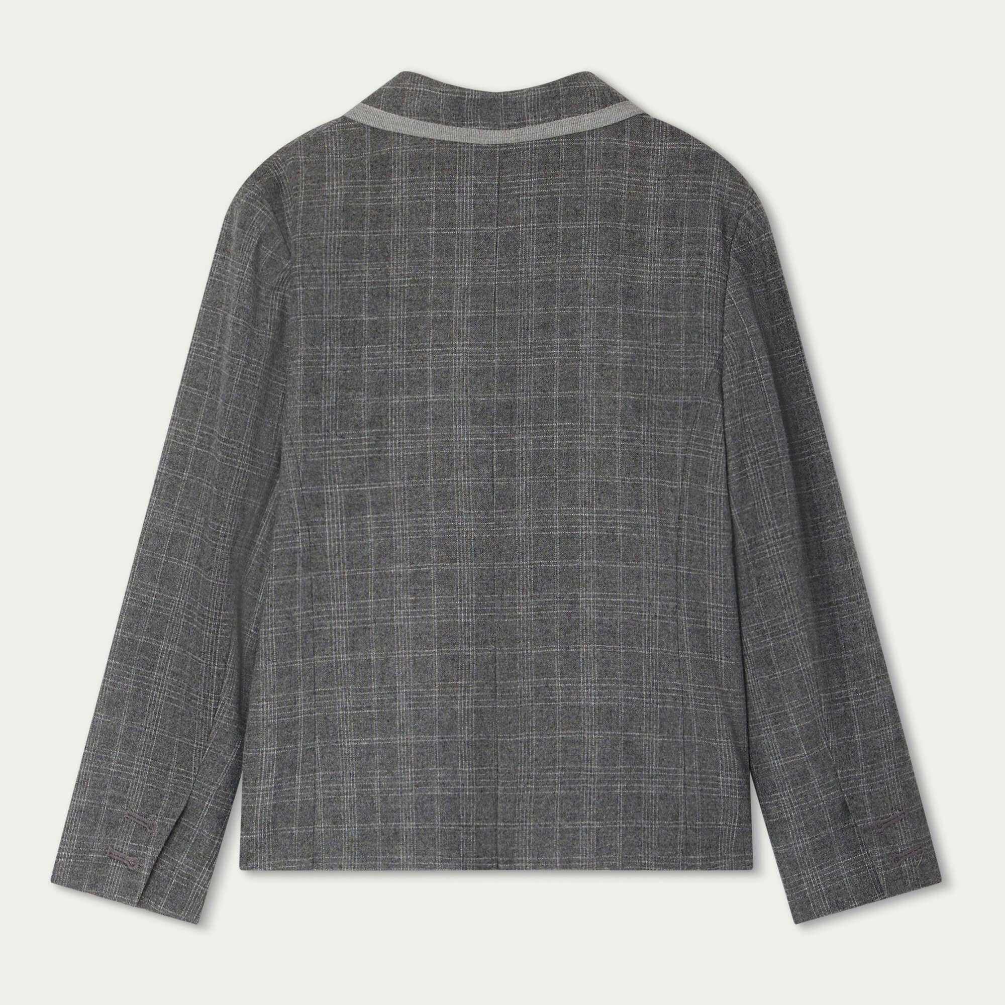 Girls Grey Check Suit Coat