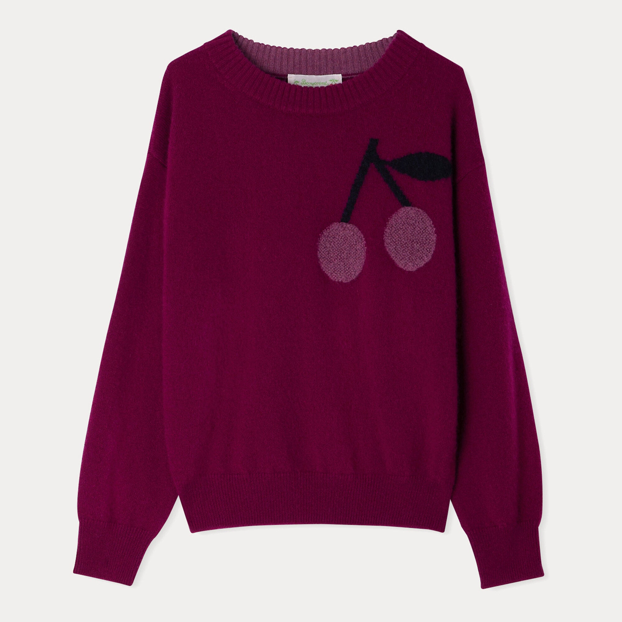 Girls Purple Cashmere Sweater