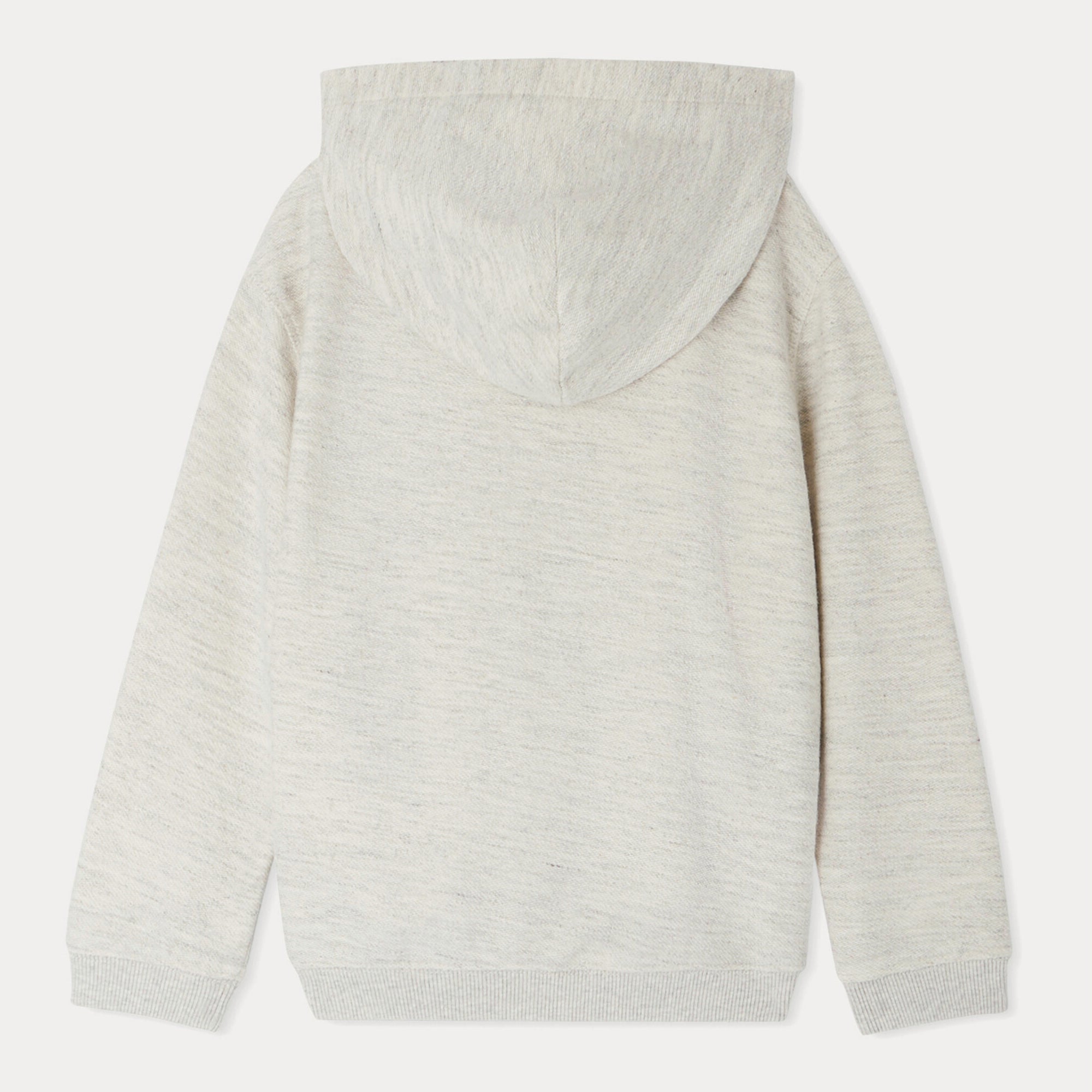 Girls Beige Cotton Zip-Up Top