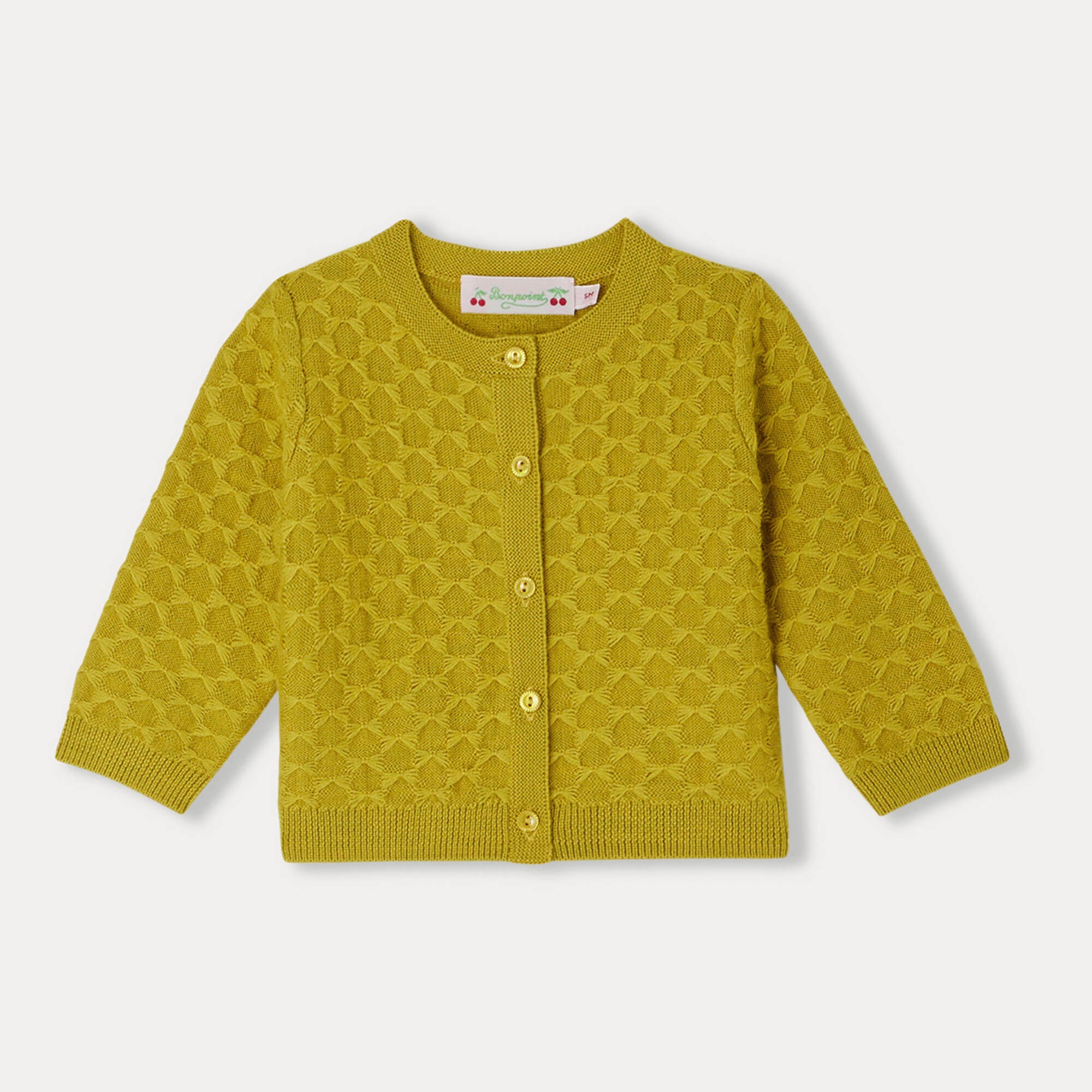 Baby Girls Mustard Yellow Wool Cardigan