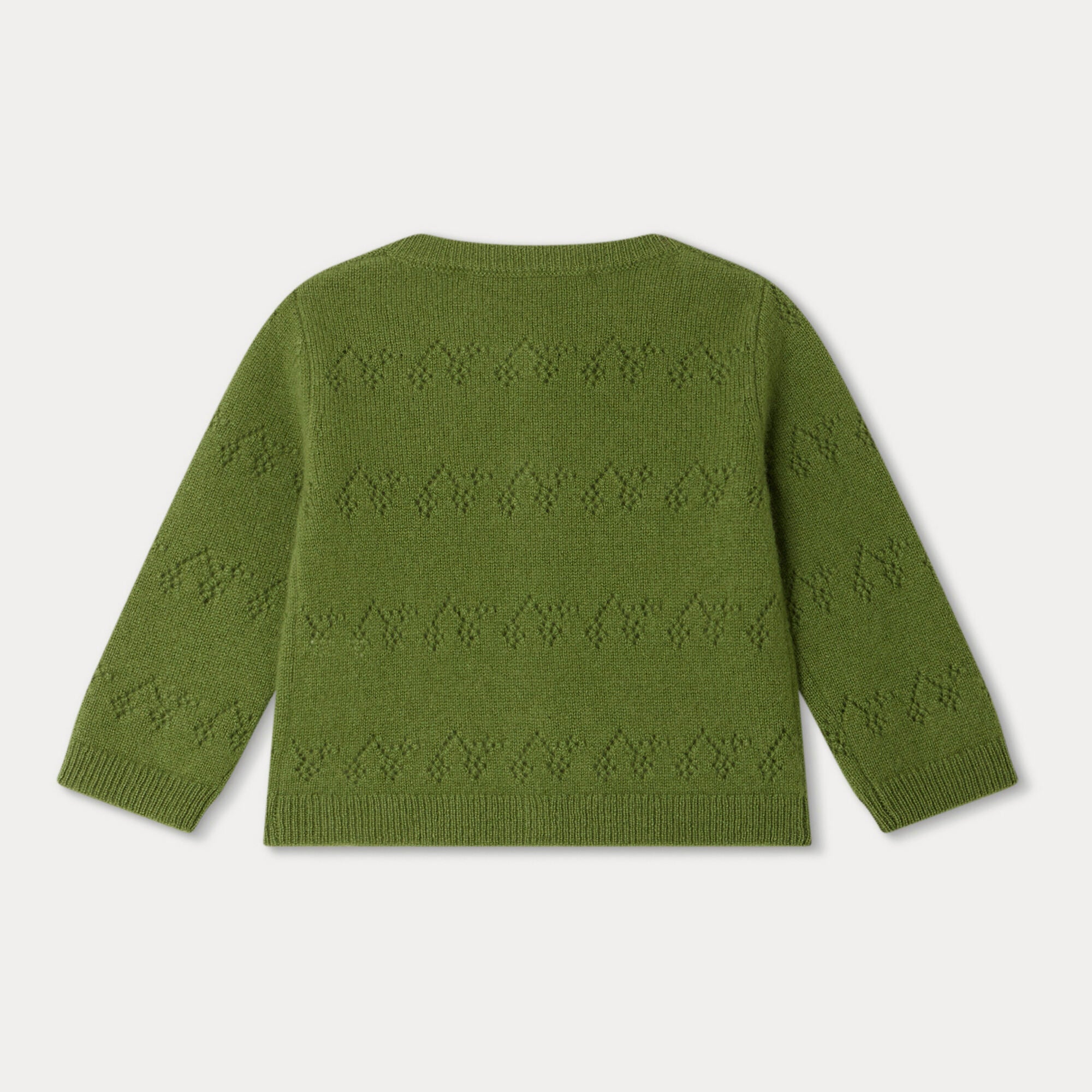 Baby Girls Green Cashmere Cardigan