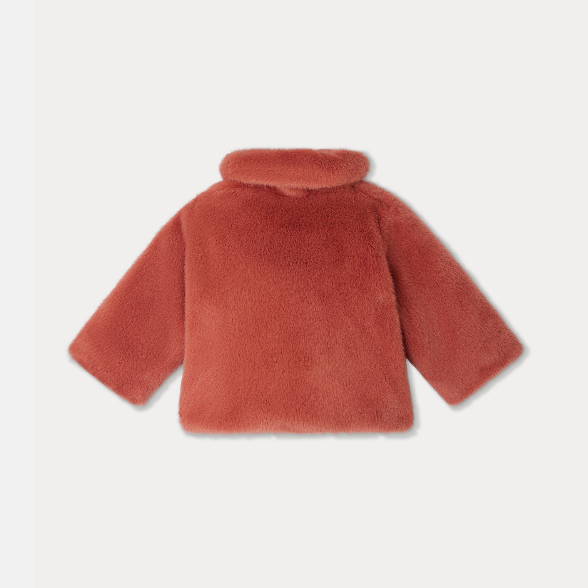 Baby Girls Brick Faux Fur Coat