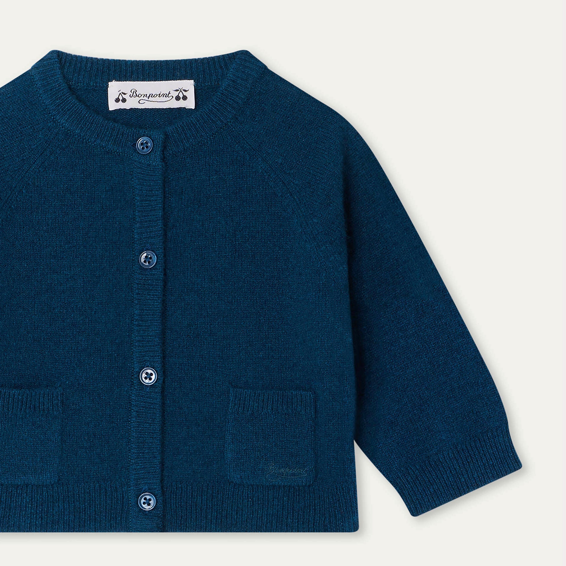 Baby Boys & Girls Dark Blue Cashmere Cardigan