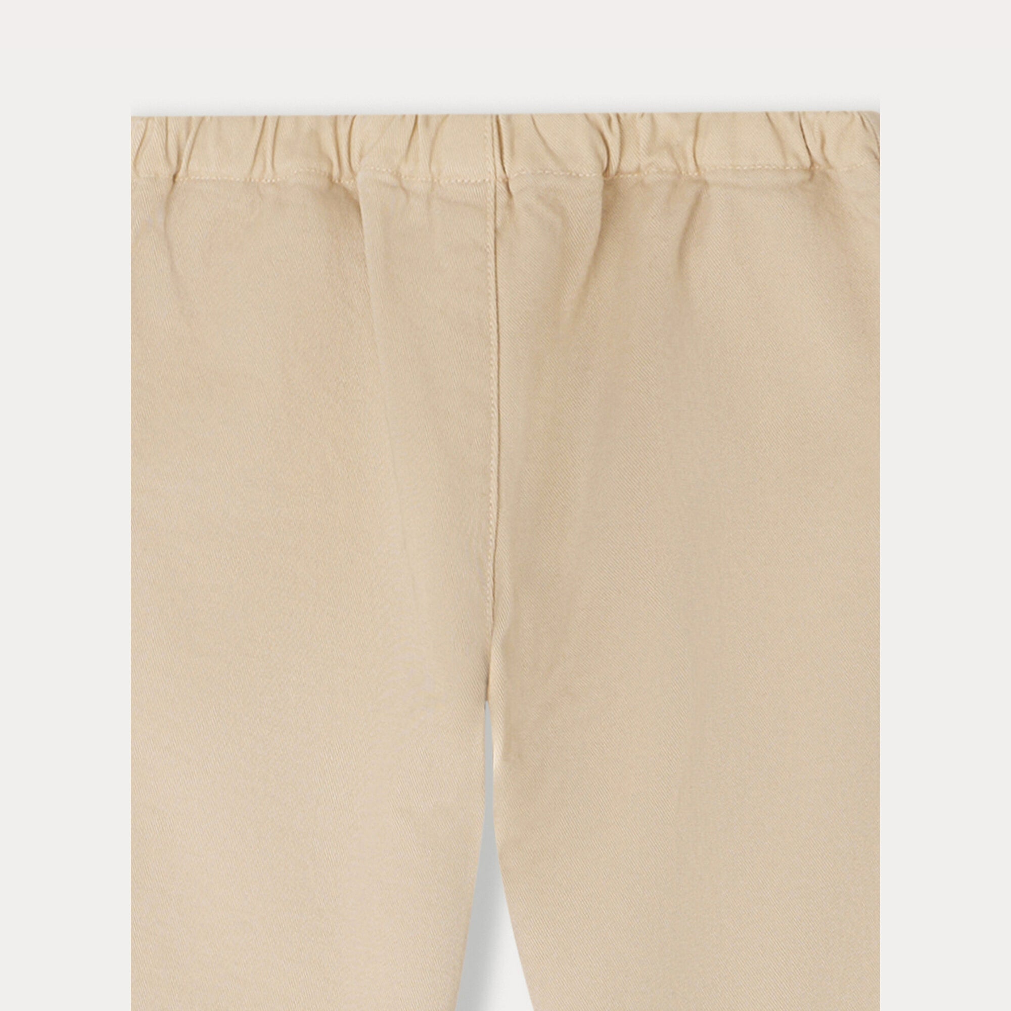 Baby Boys & Girls Beige Cotton Trousers