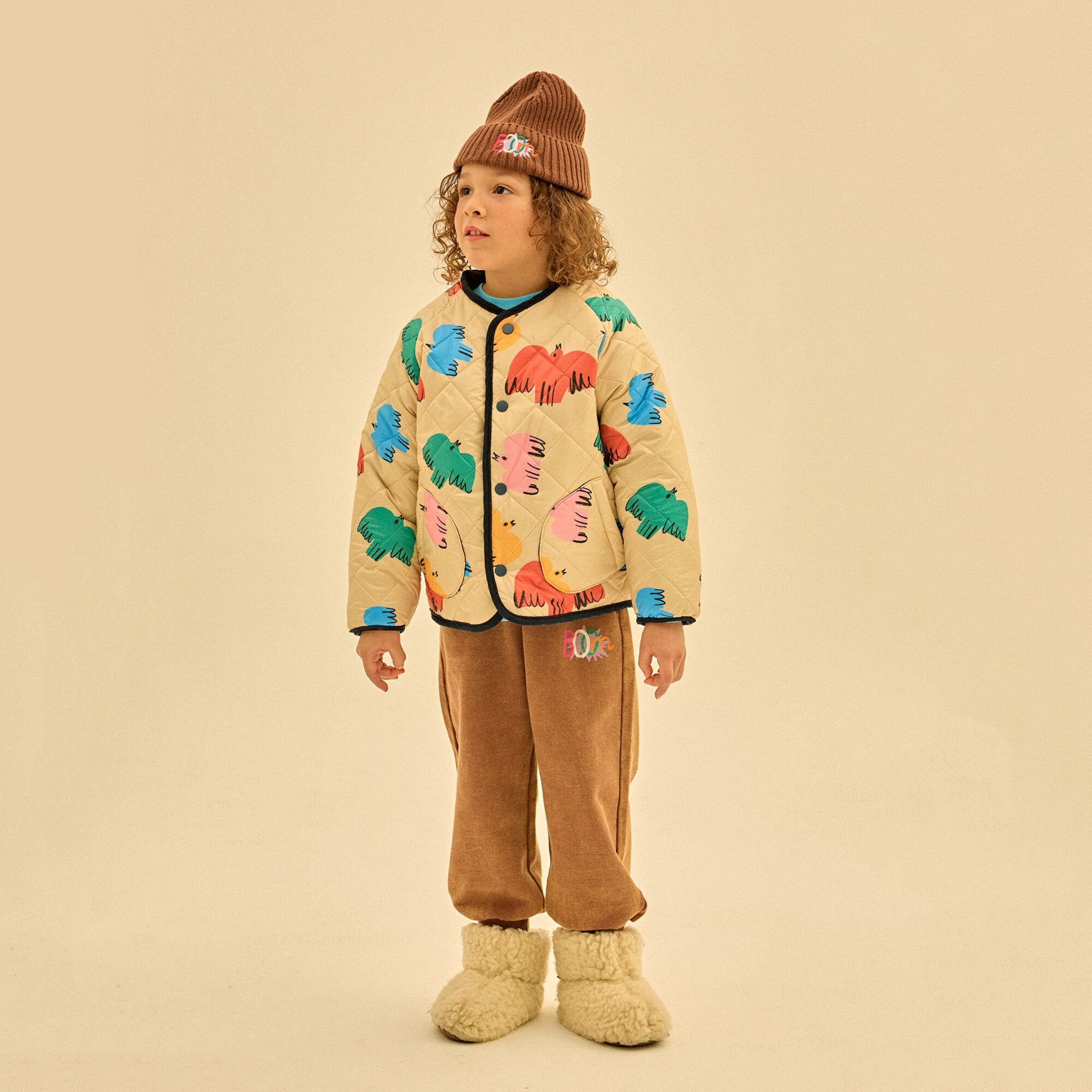 Boys & Girls Beige Reversible Jacket