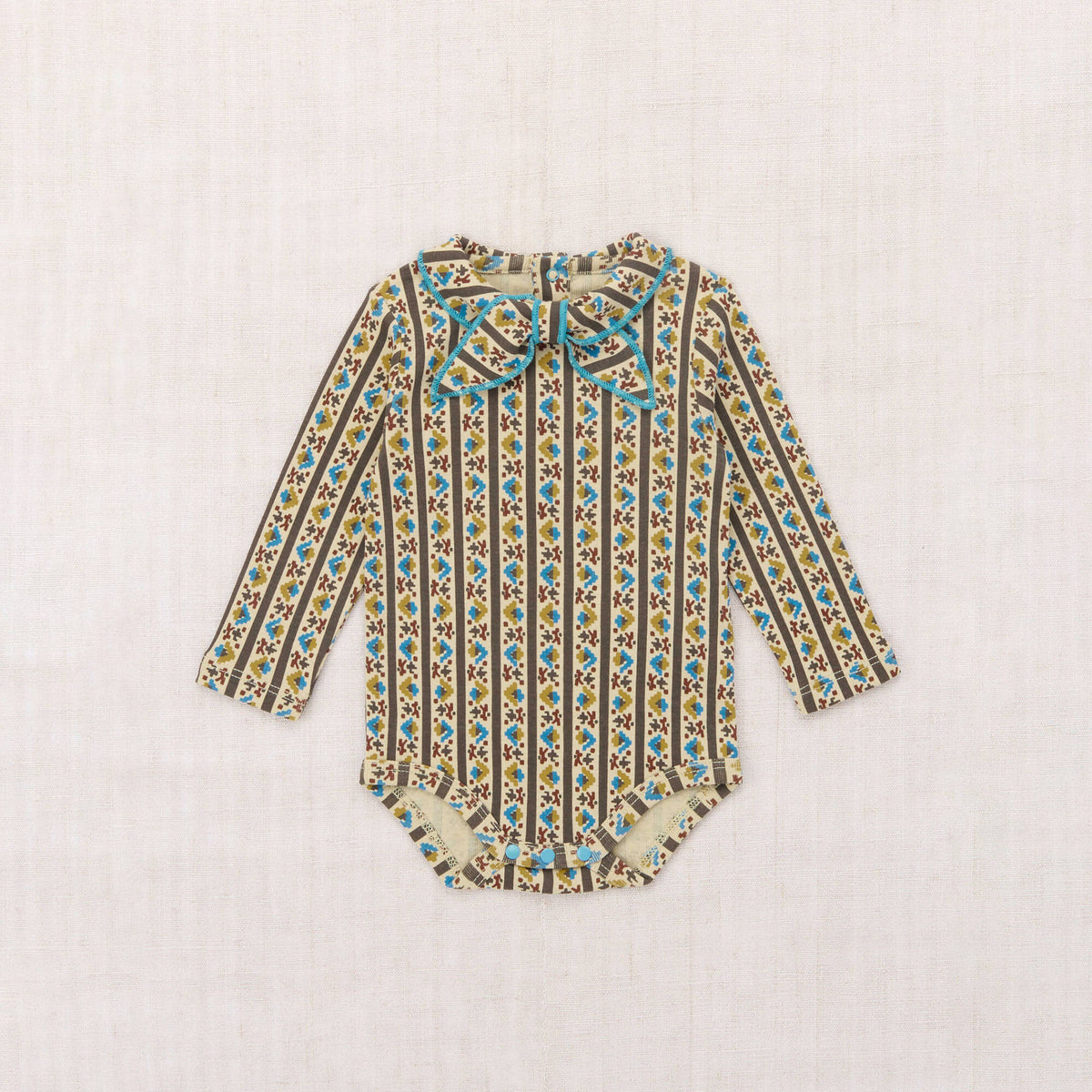 Baby Boys & Girls Green Stripes Cotton Babysuit