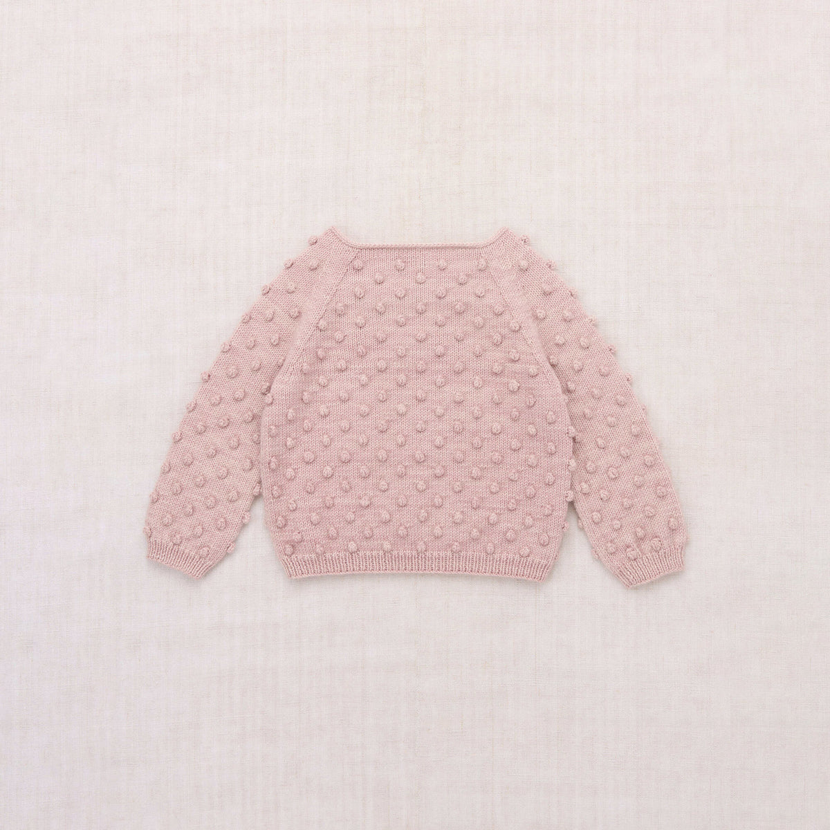 Girls Pink Popcorn Wool Sweater