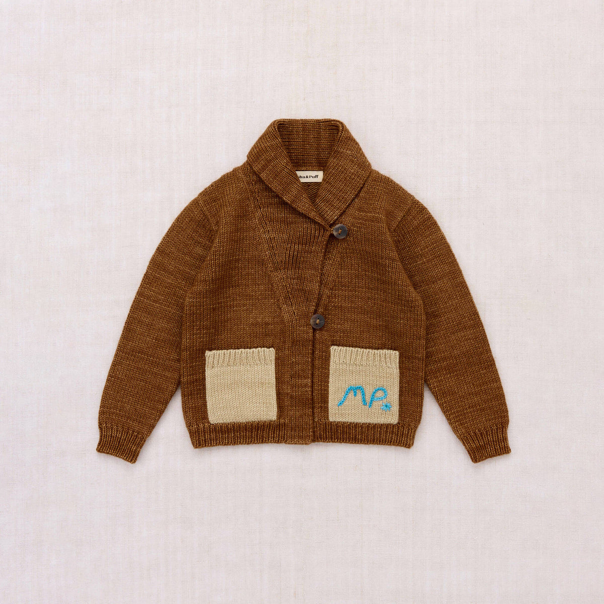 Boys & Girls Brown Wool Cardigan