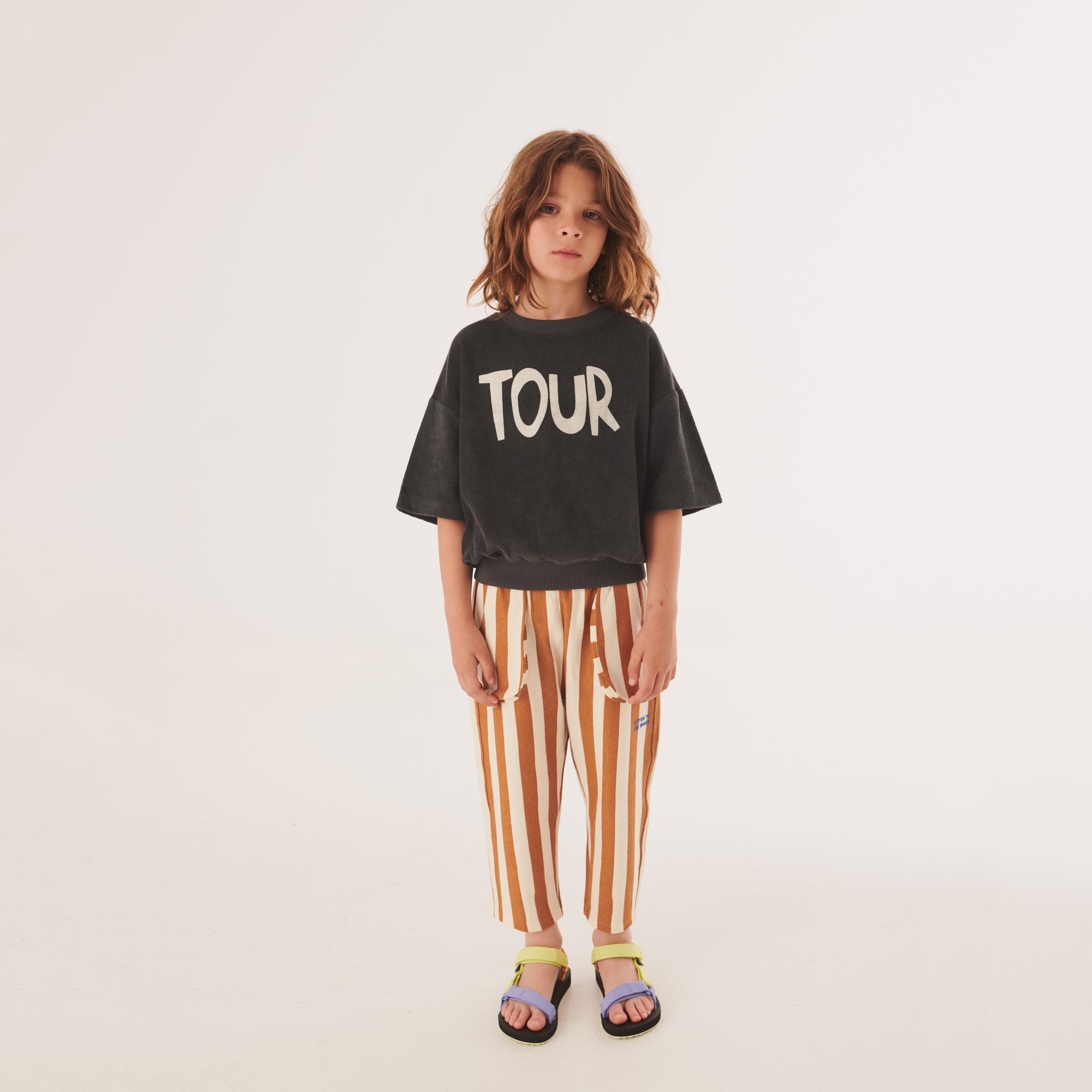 Boys & Girls Black Logo Cotton Sweatshirt