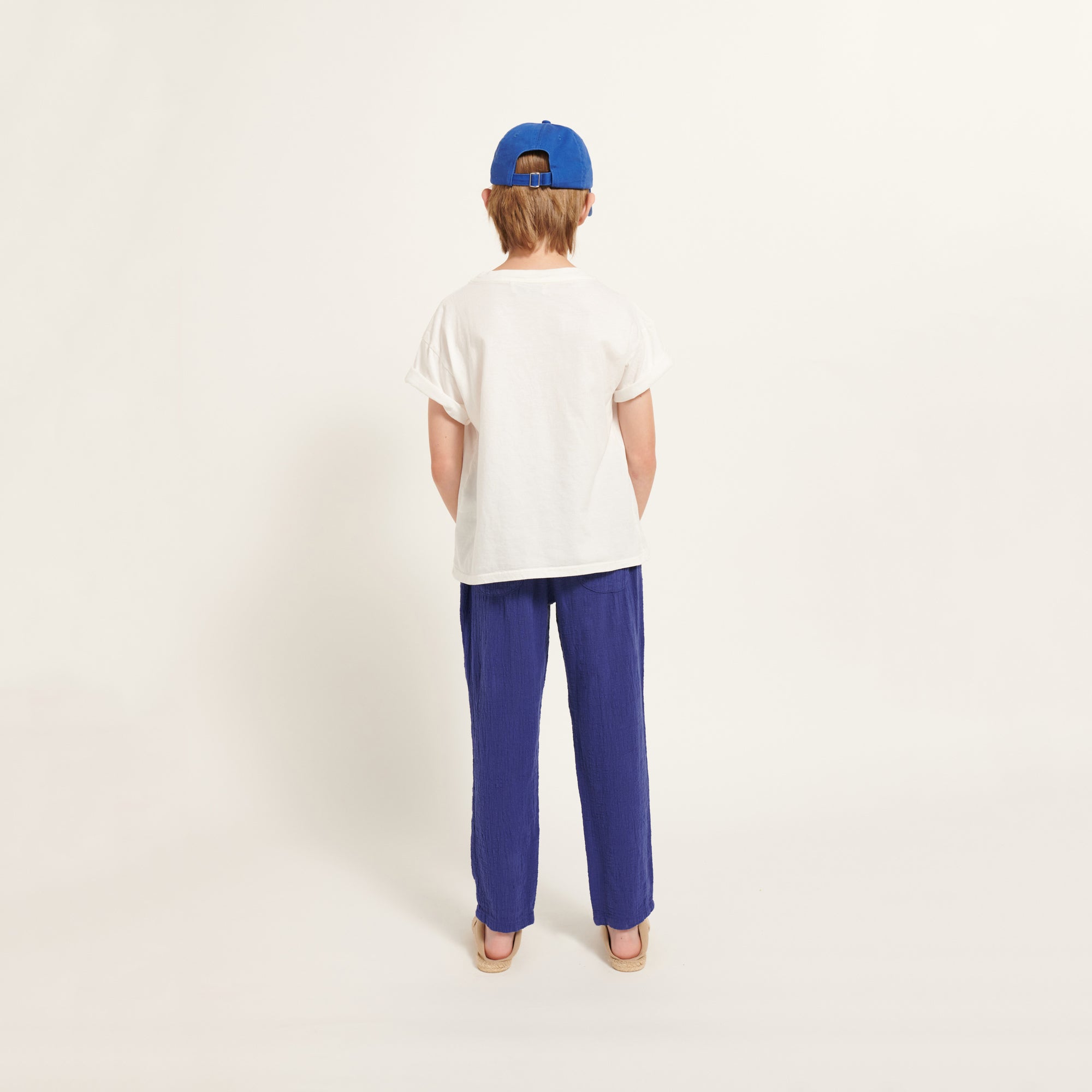 Boys & Girls Blue Cotton Trousers