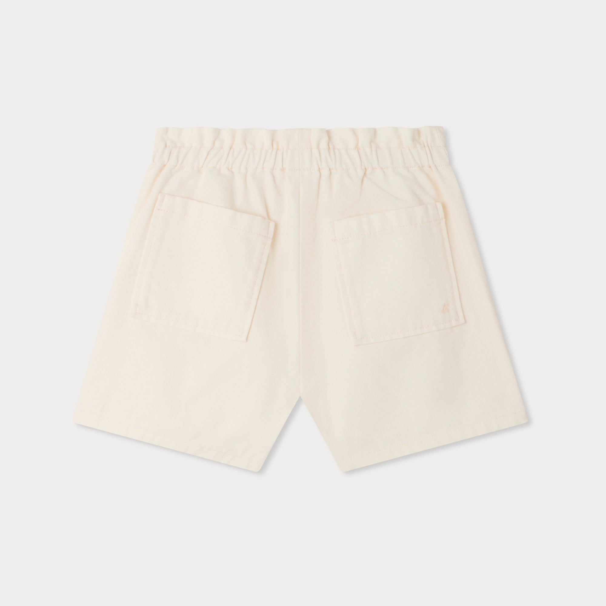 Girls White Cotton Shorts