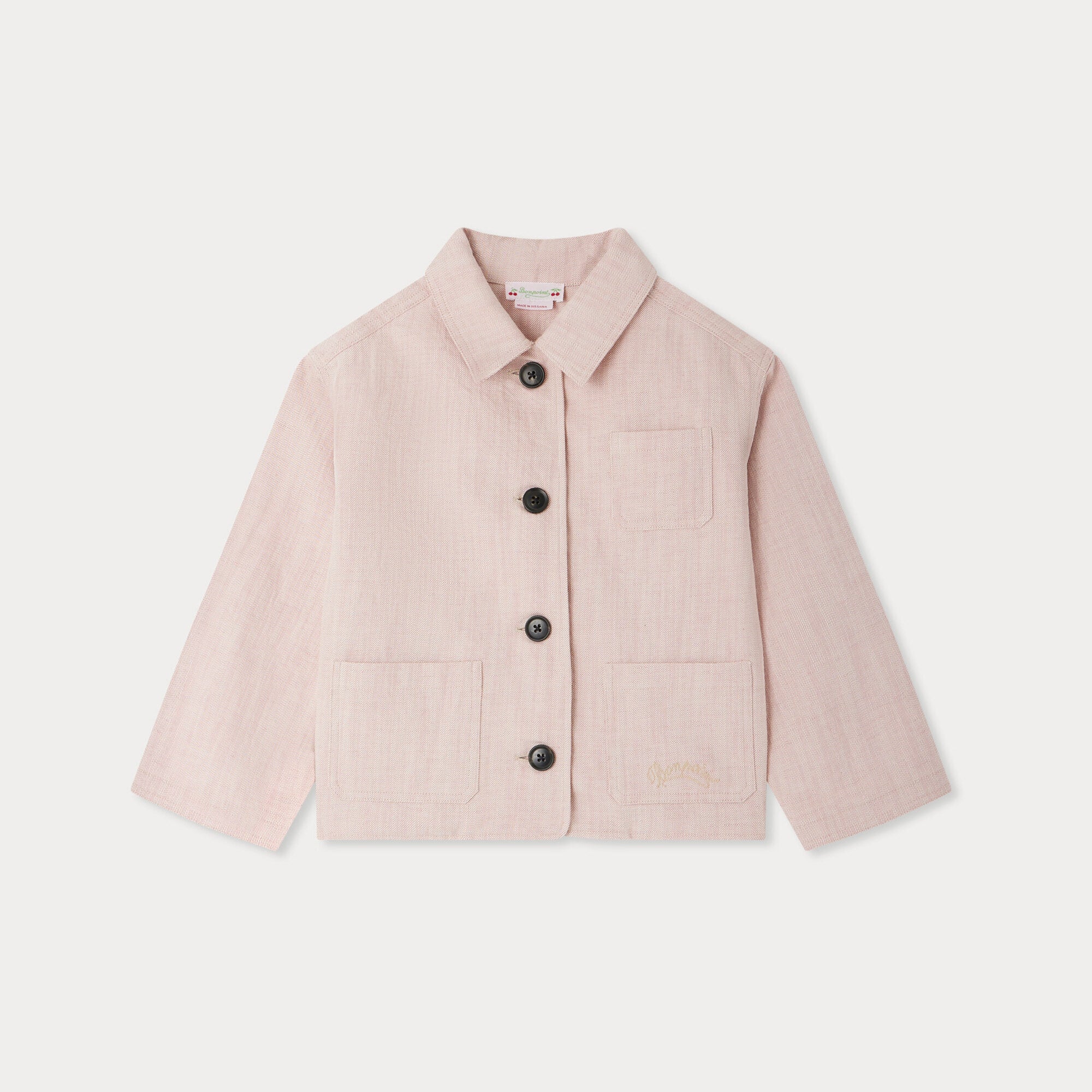 Girls Pink Cotton Jacket