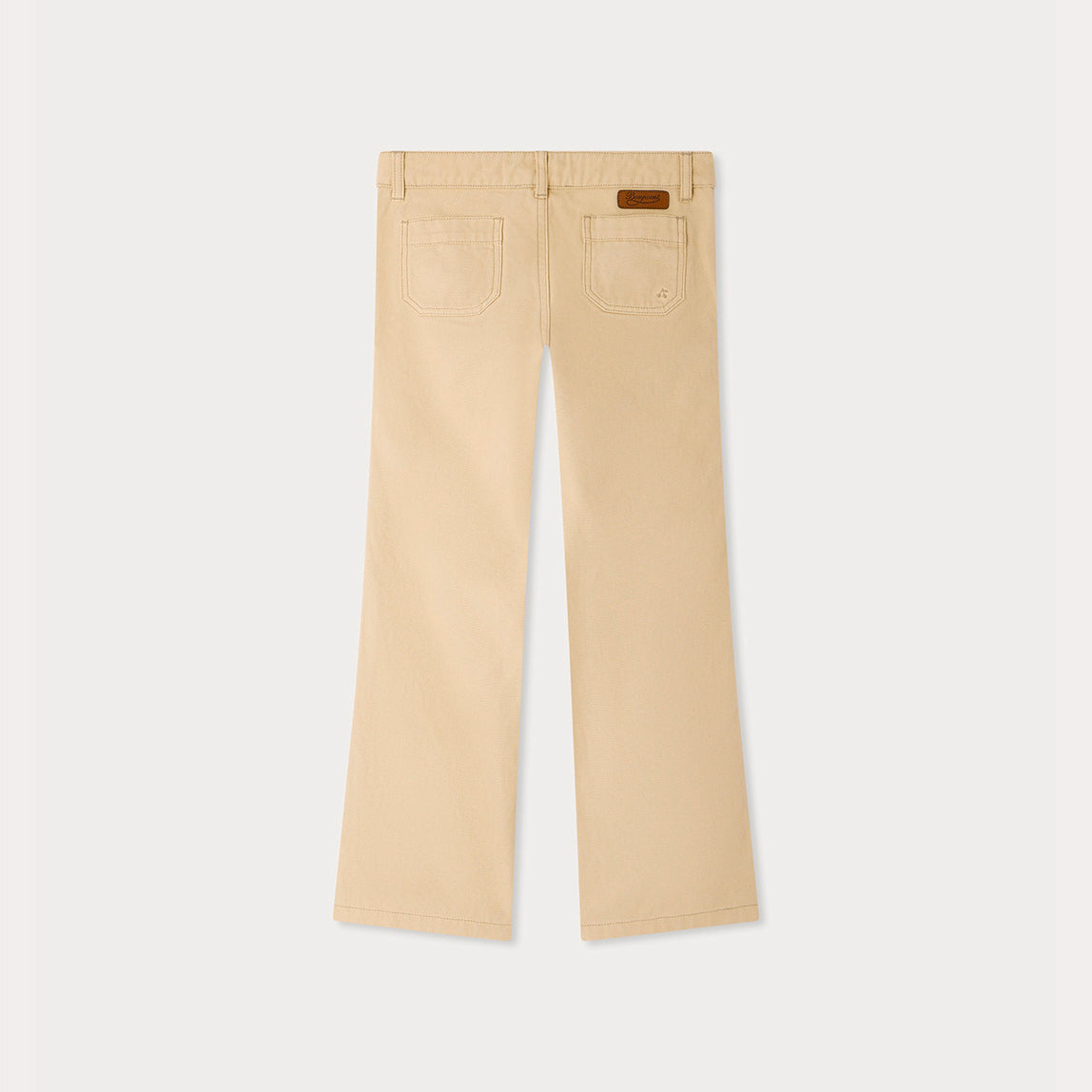Girls Sand Cotton Trousers