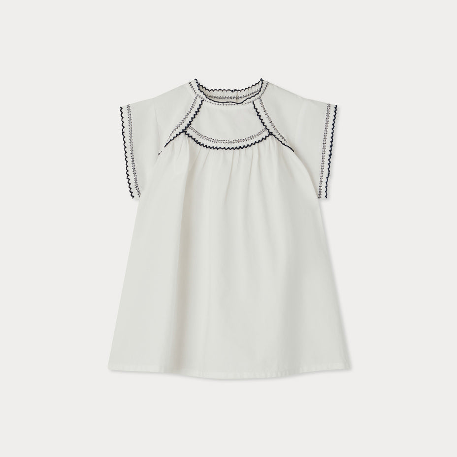 Baby Girls White Cotton Dress