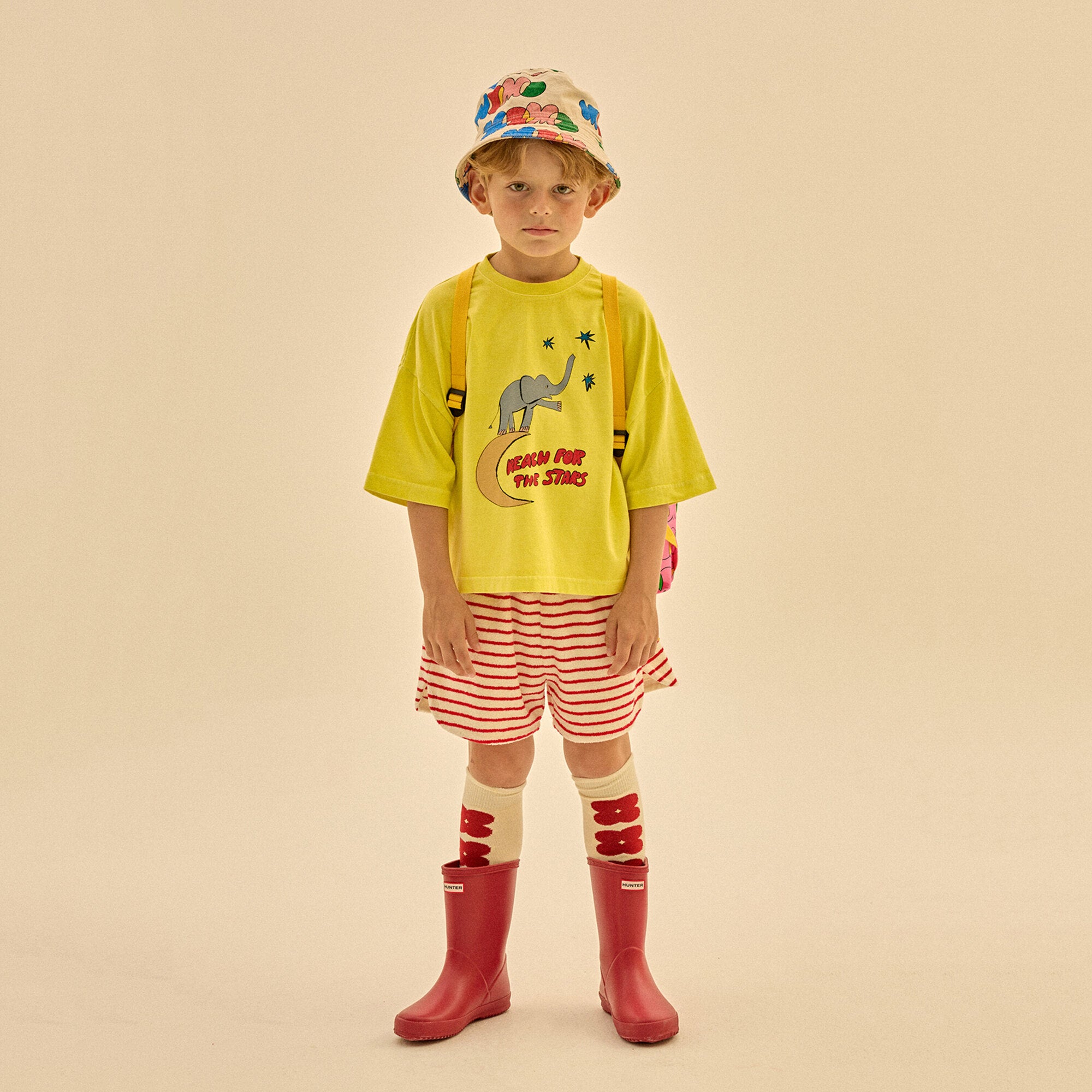 Boys & Girls Red Stripes Cotton Shorts