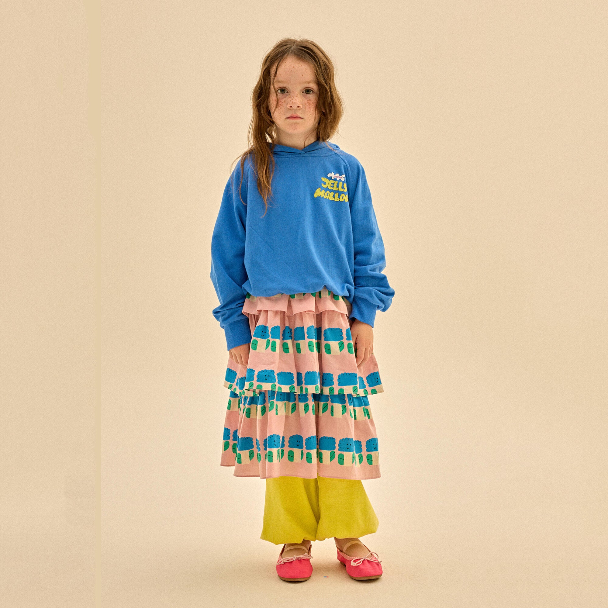 Boys & Girls Blue Cotton Hooded Sweatshirt