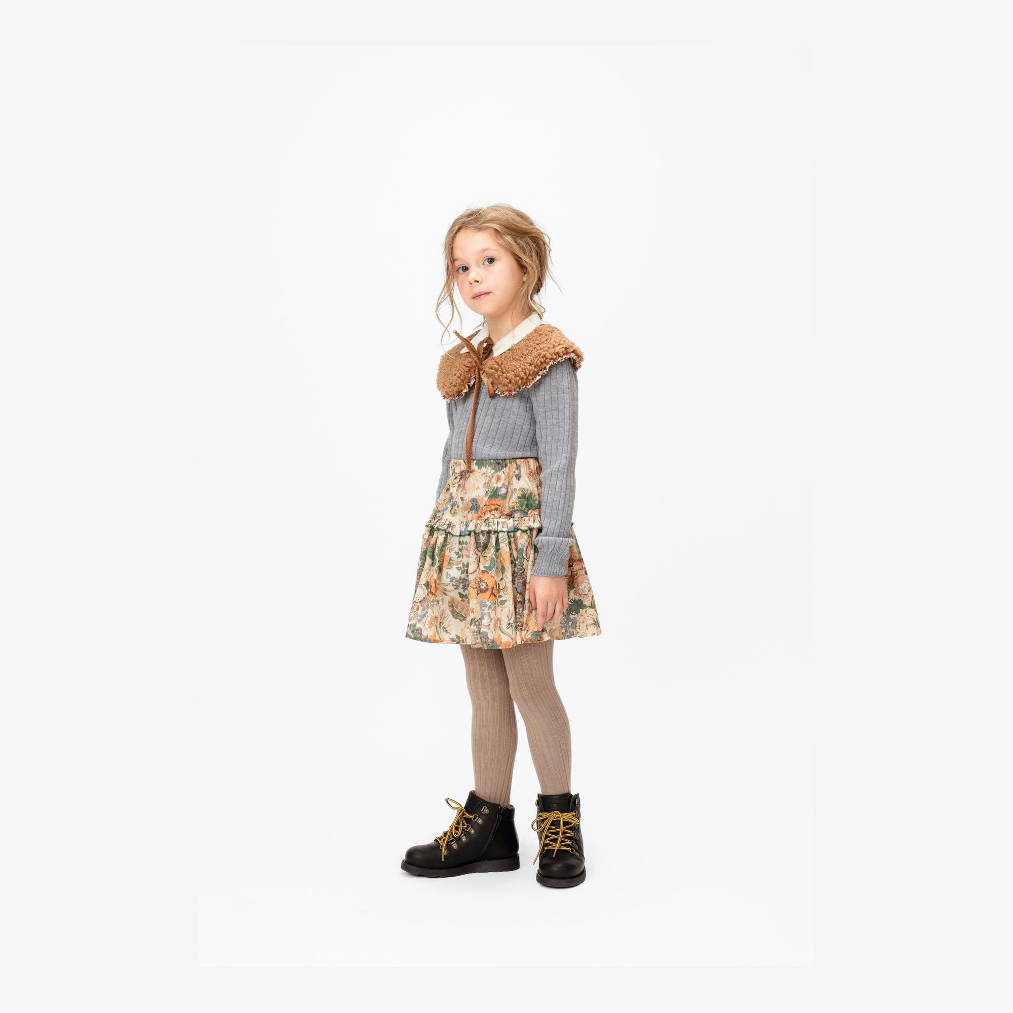 Boys & Girls Grey Wool Polo Shirt