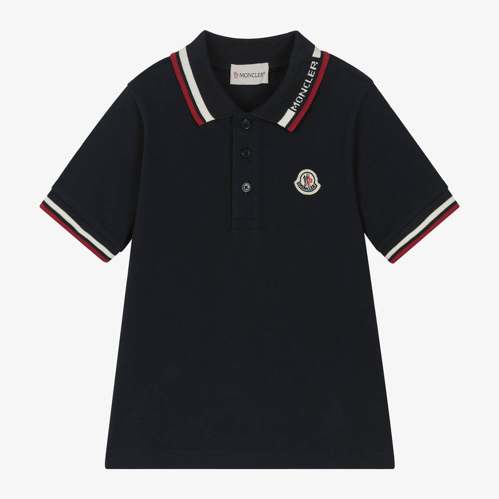 Boys Navy Cotton Polo Shirt