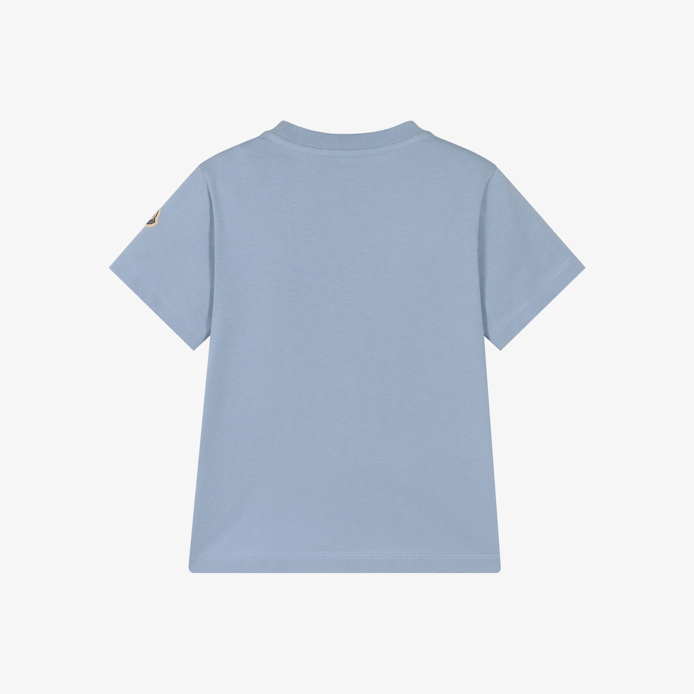 Boys Blue Printed Cotton T-Shirt