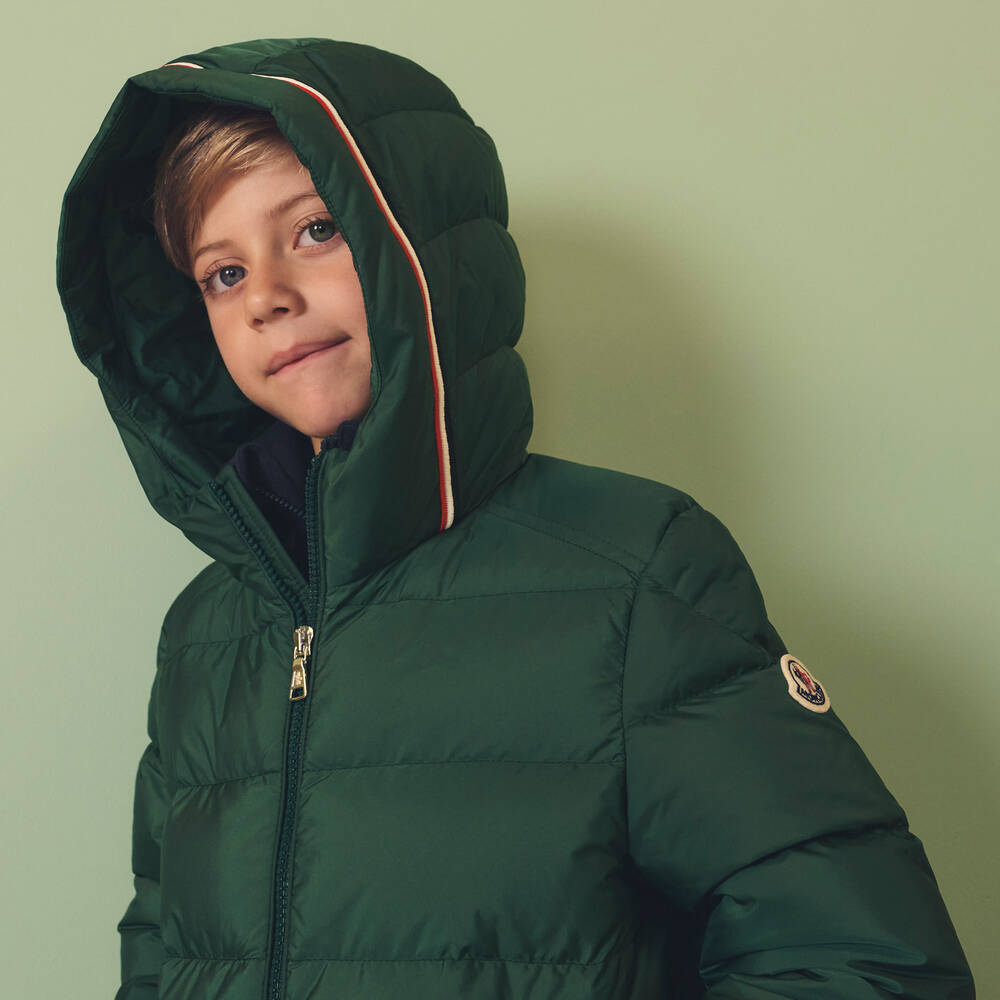 Boys Green "Merary" Padded Down Jacket