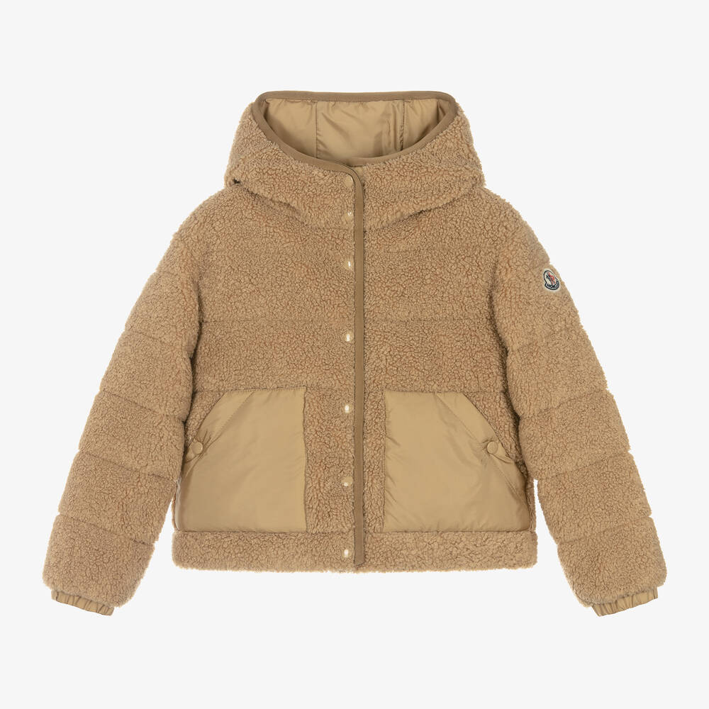 Girls Beige "AUDRIEU" Padded Down Jacket