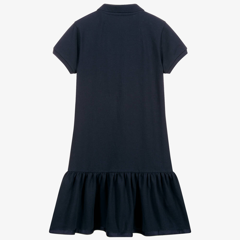 Girls Navy Cotton Dress