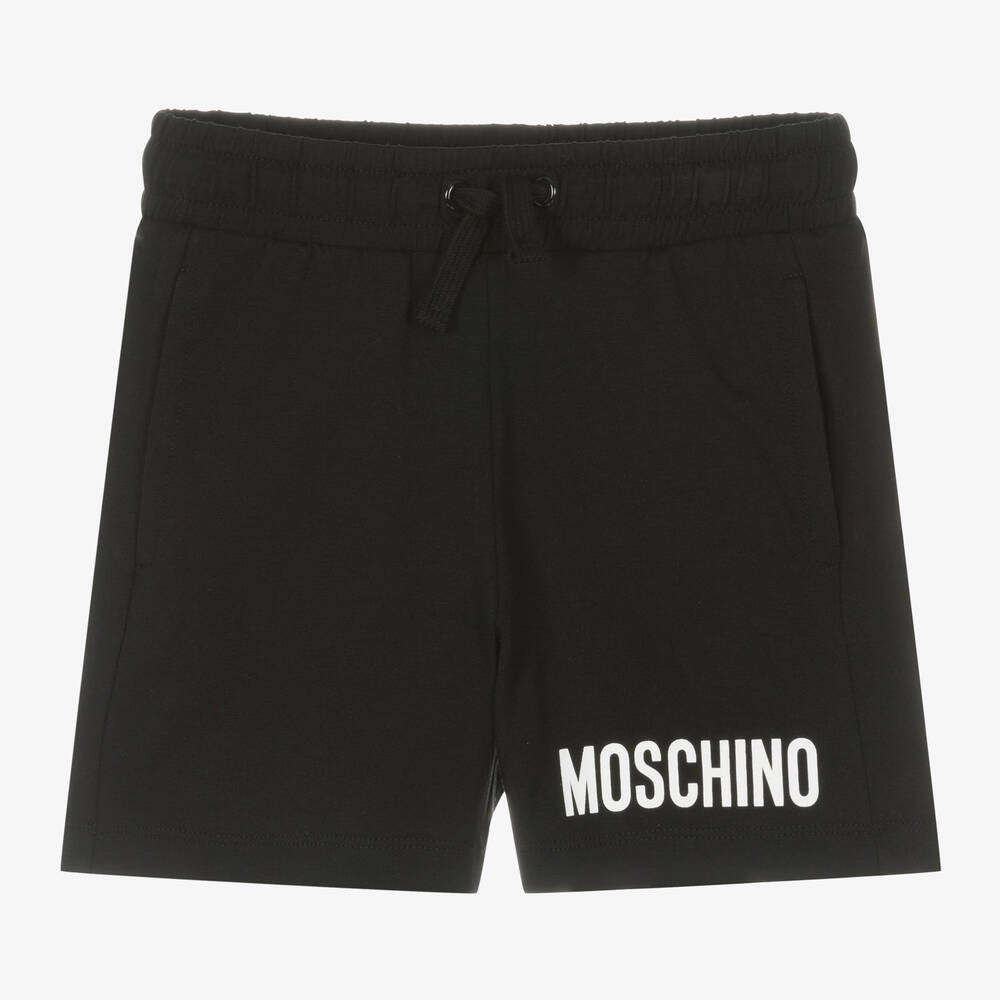 Boys Black Cotton Shorts