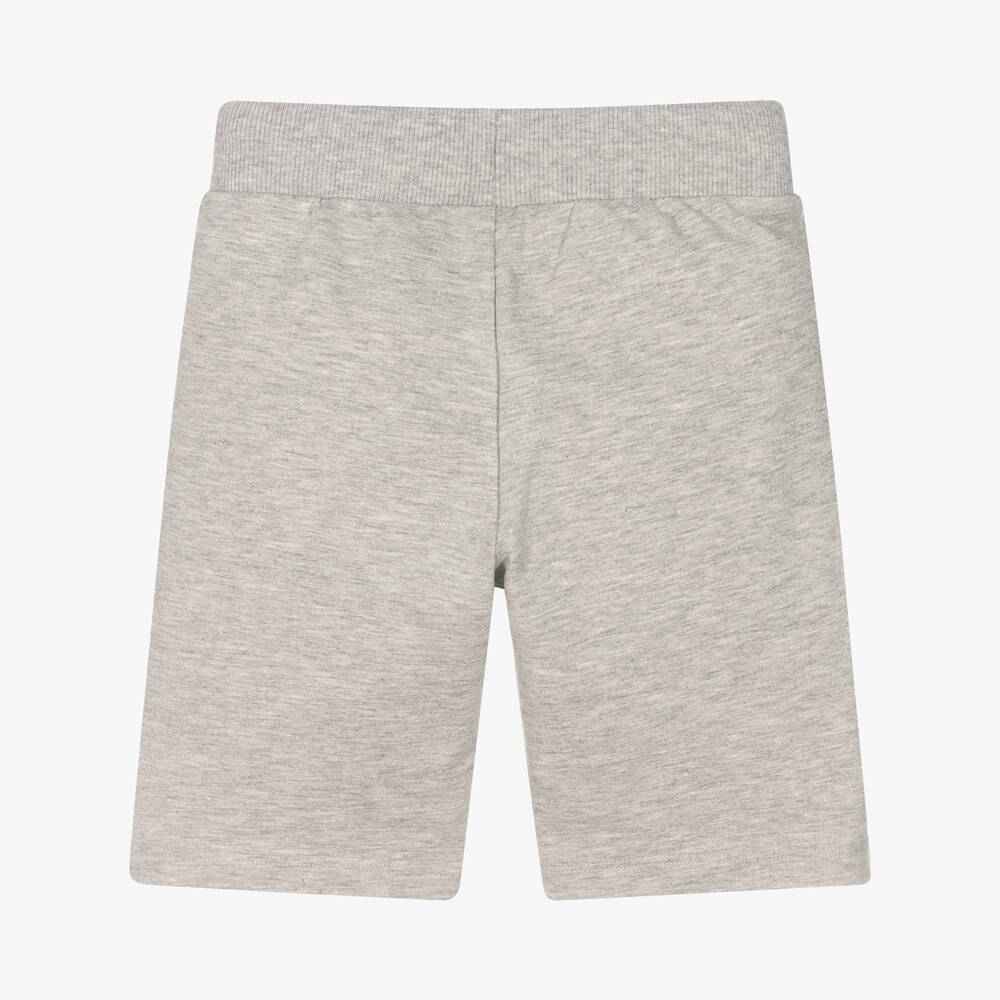 Boys Grey Logo Cotton Shorts