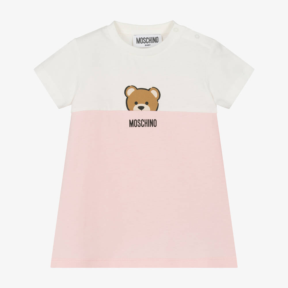 Baby Girls Pink Printed Cotton Dress Gift