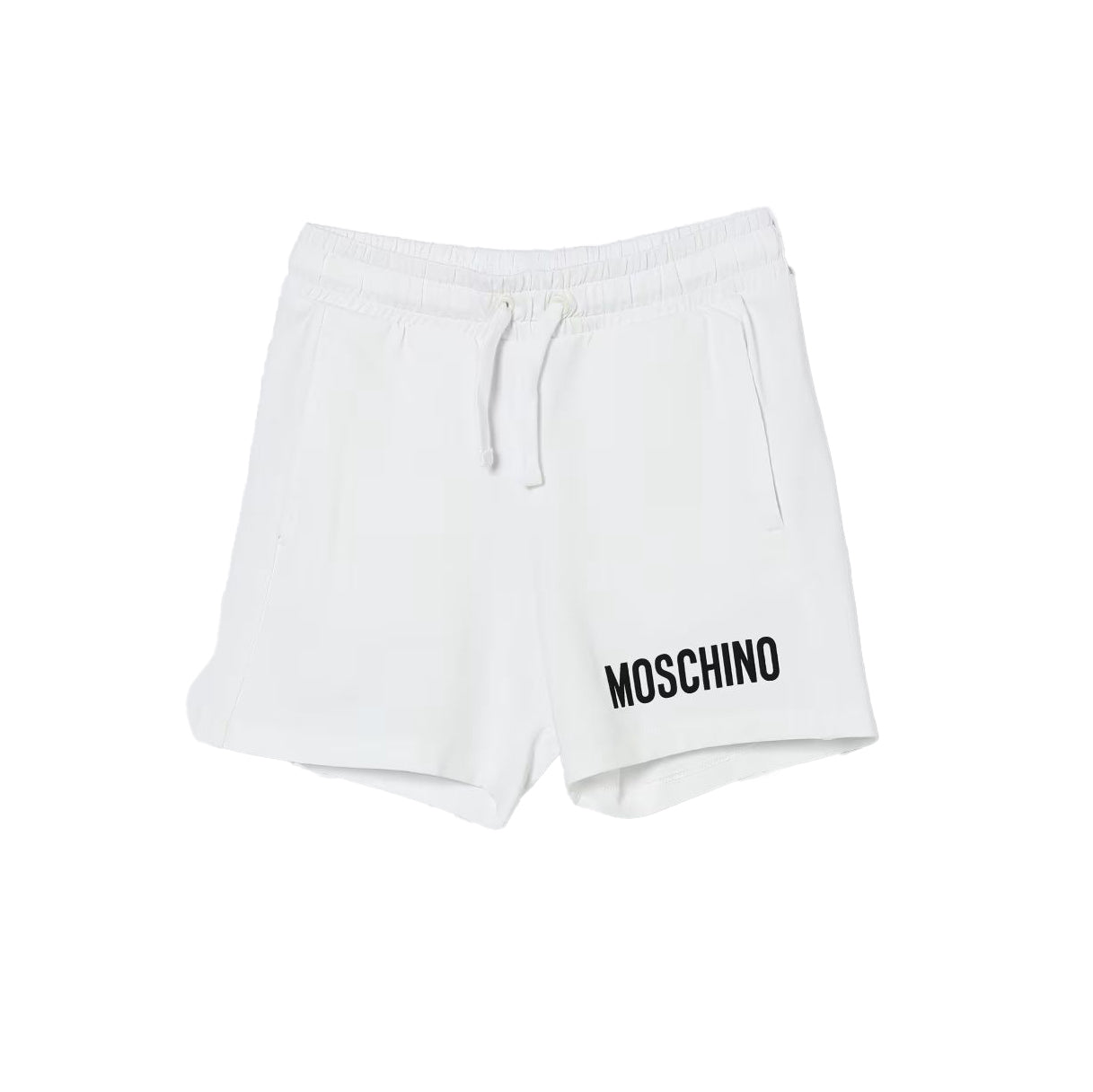 Boys White Logo Cotton Shorts