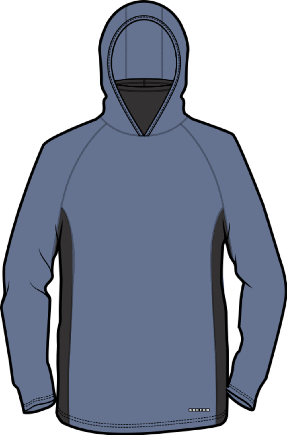 Men's Midweight X Base Layer Long Neck Hoodie