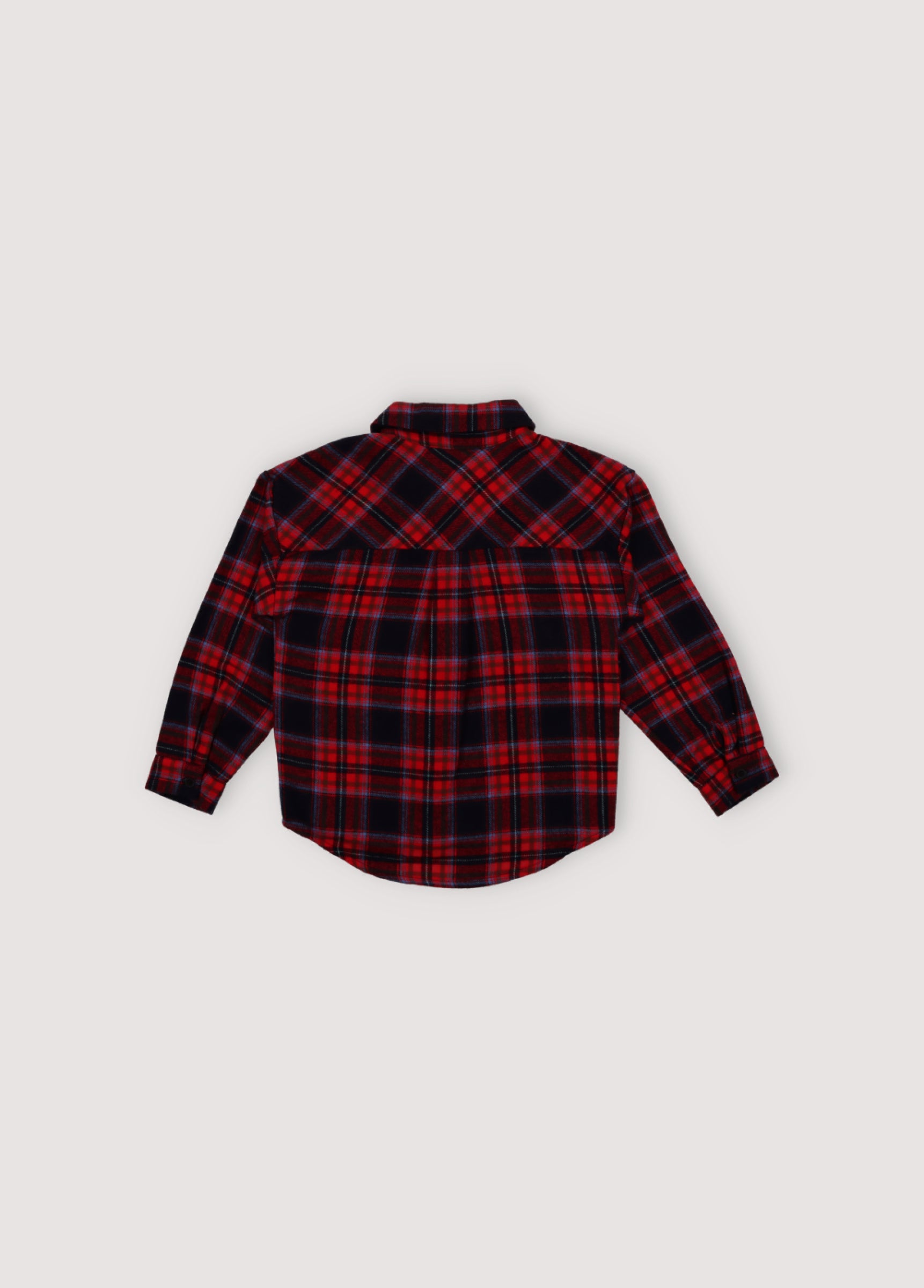 Boys Red Check Cotton Shirt