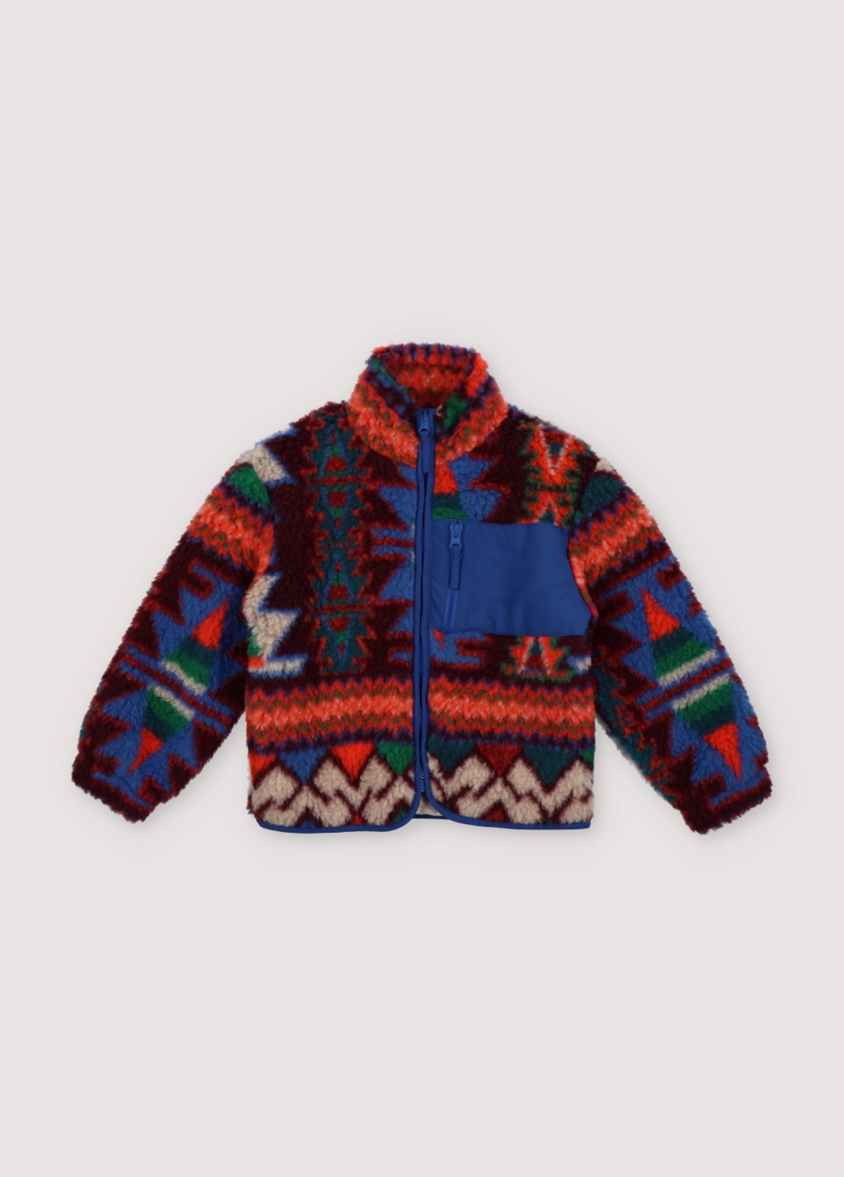 Boys Multicolor Sherpa Jacket