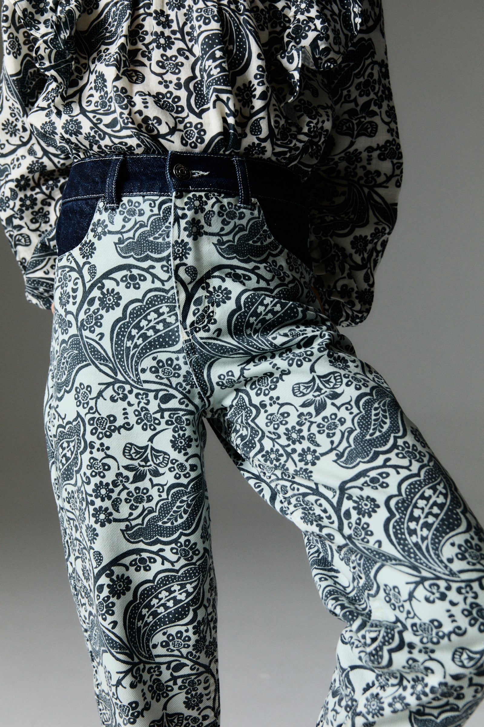 Girls Navy Cotton Trousers