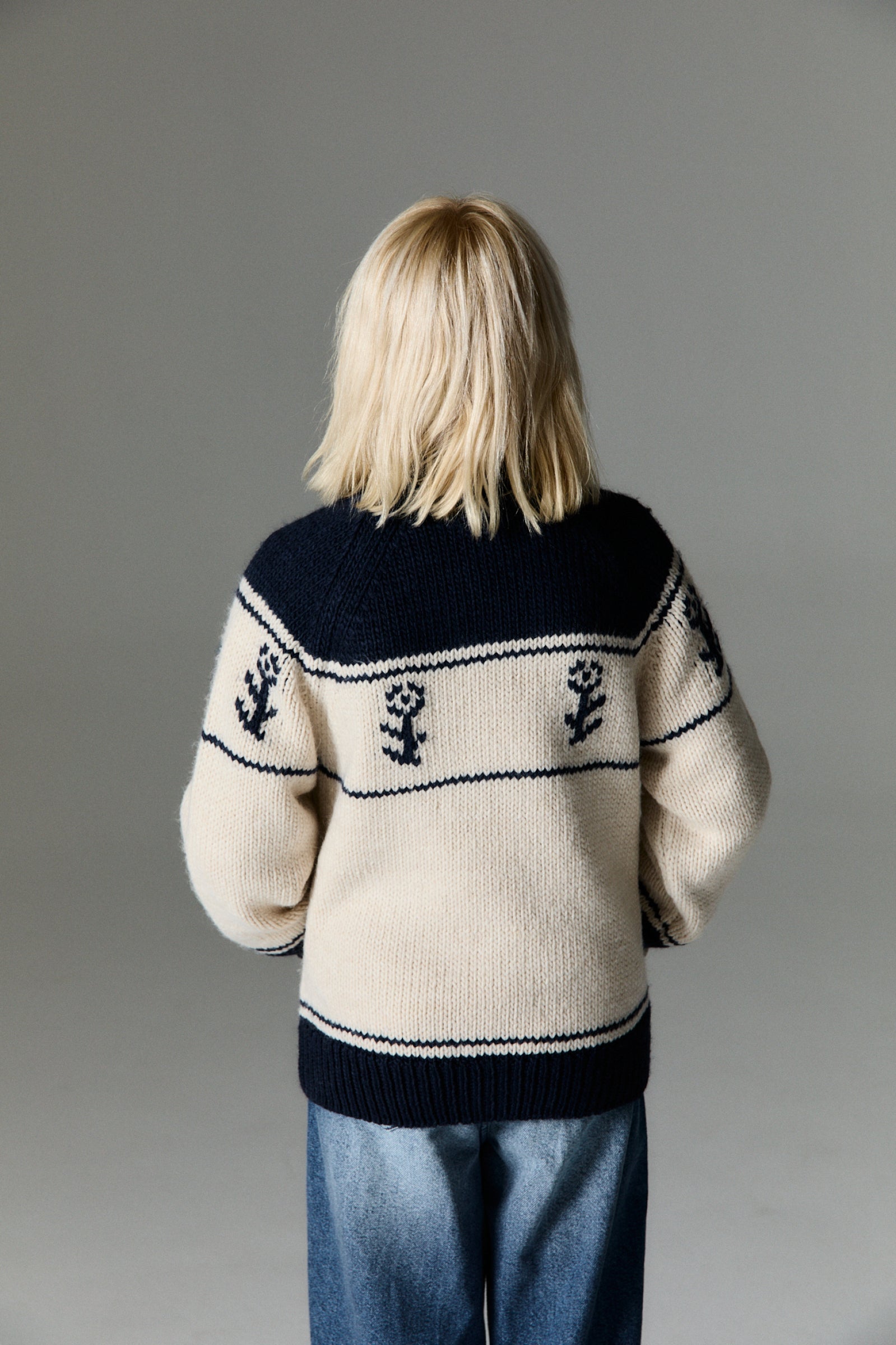 Girls Cream Wool Cardigan