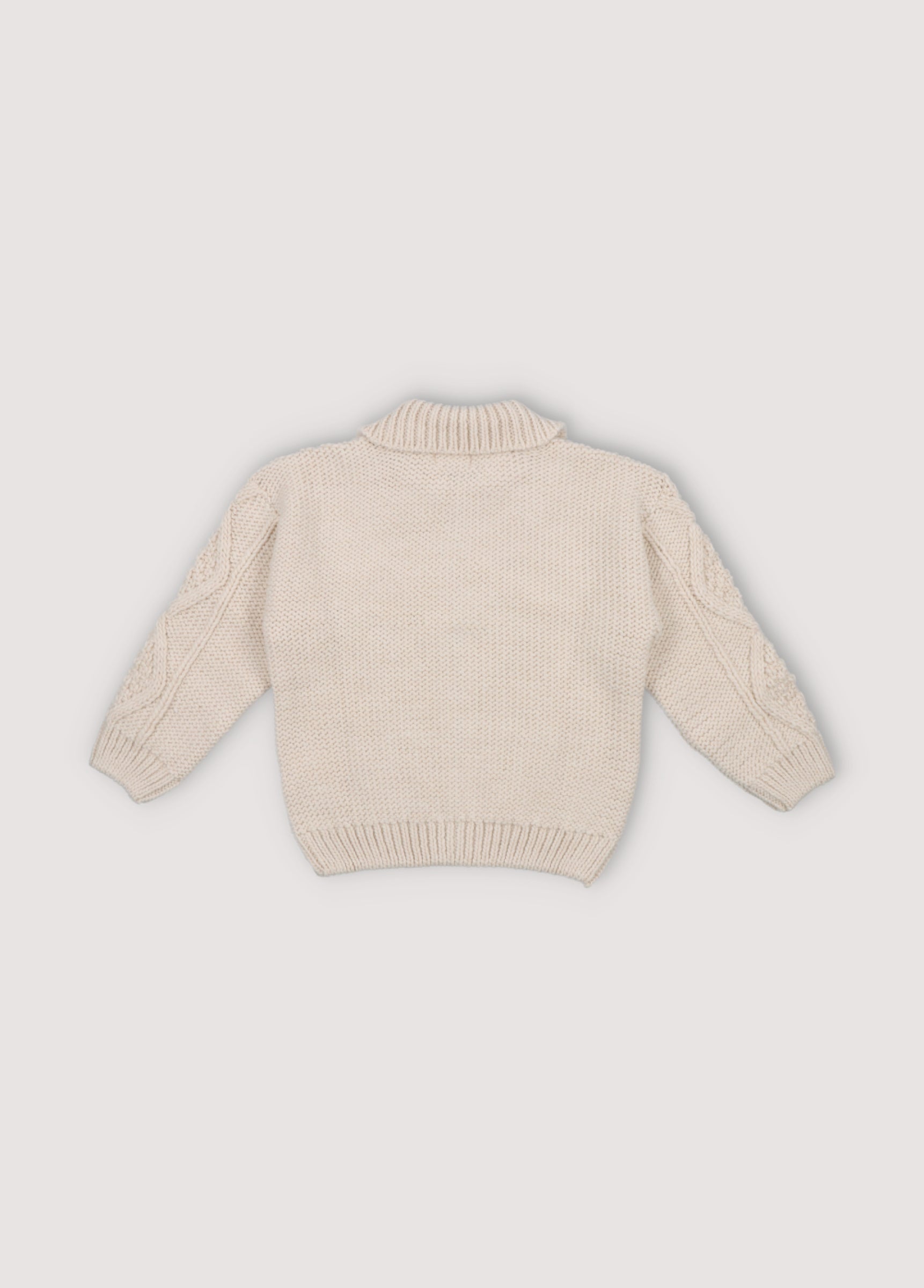 Boys Cream Knit Cardigan