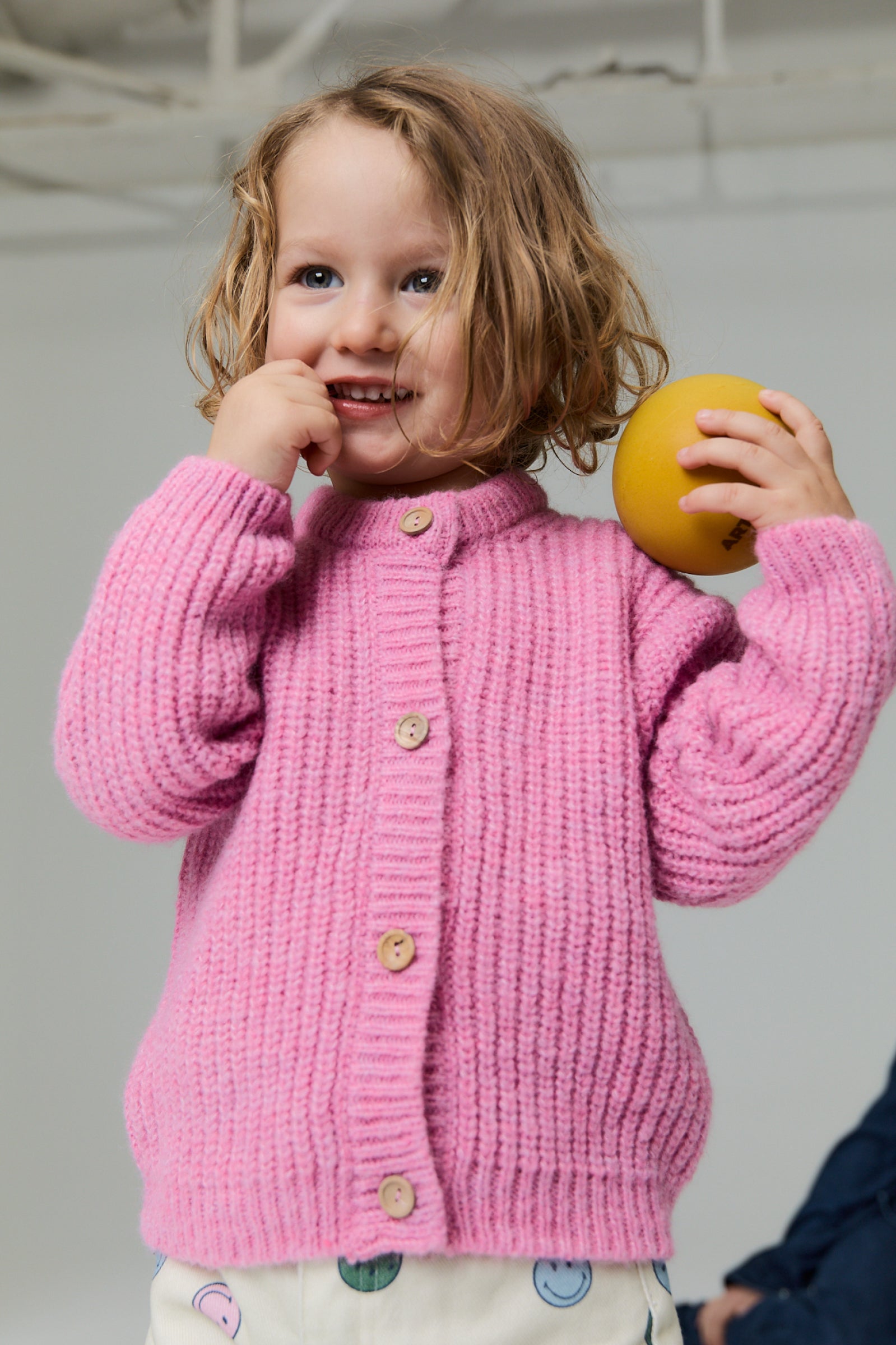 Baby Girls Pink Wool Cardigan