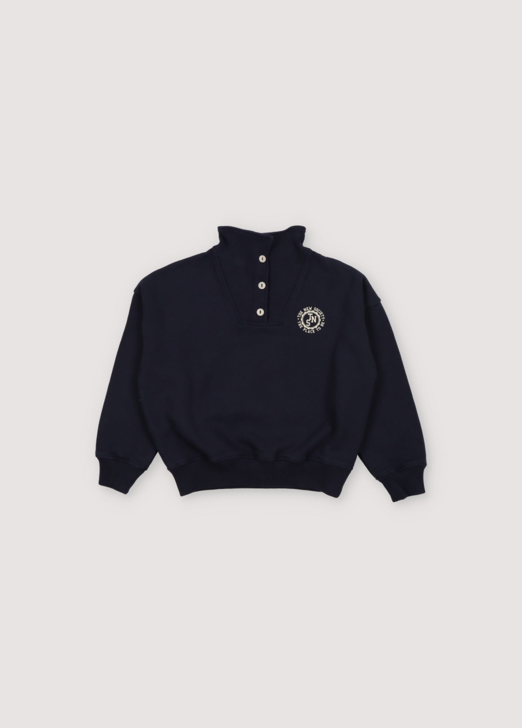 Boys Dark Blue Cotton Sweatshirt