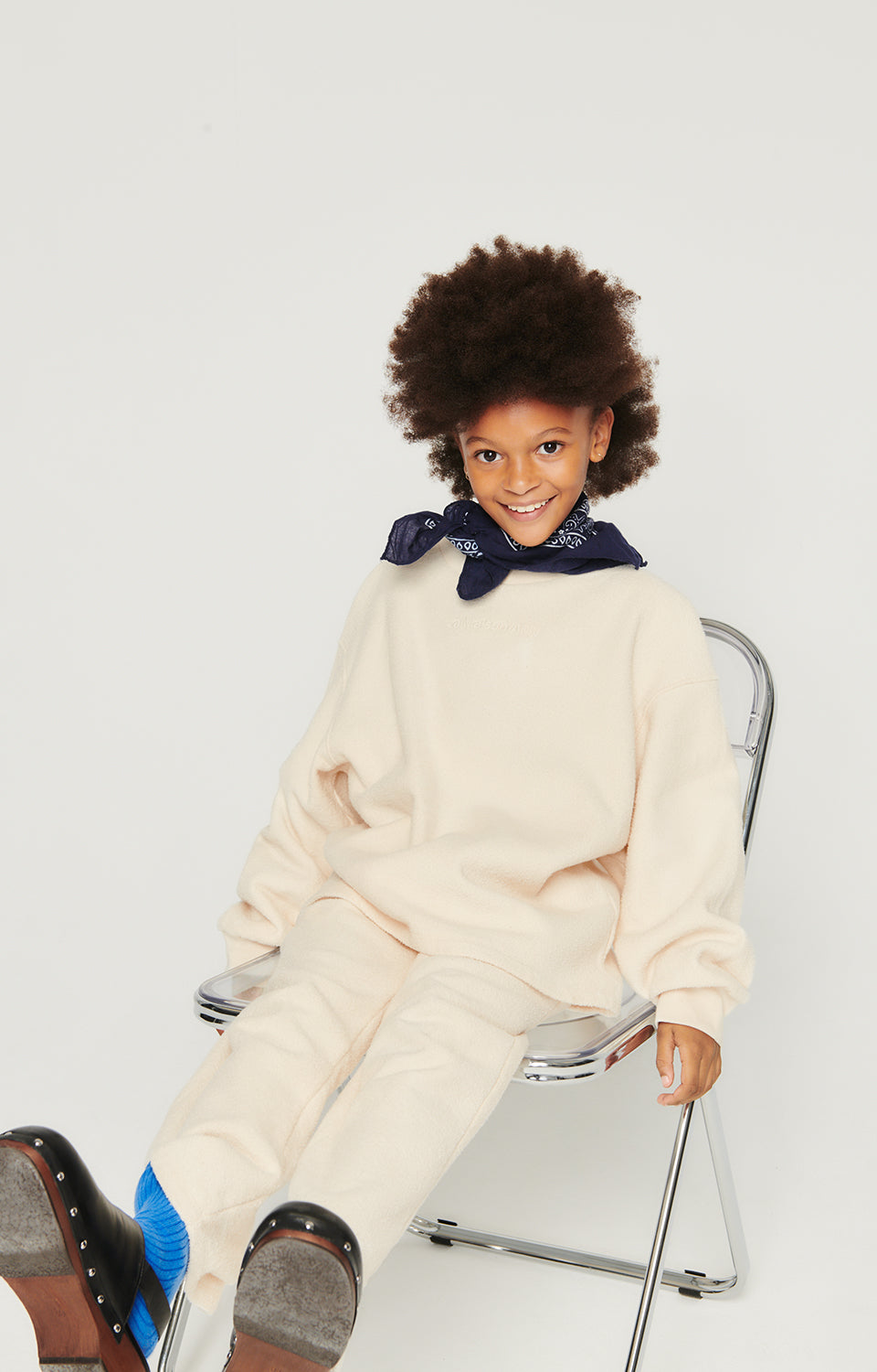 Boys & Girls White Cotton Sweatshirt