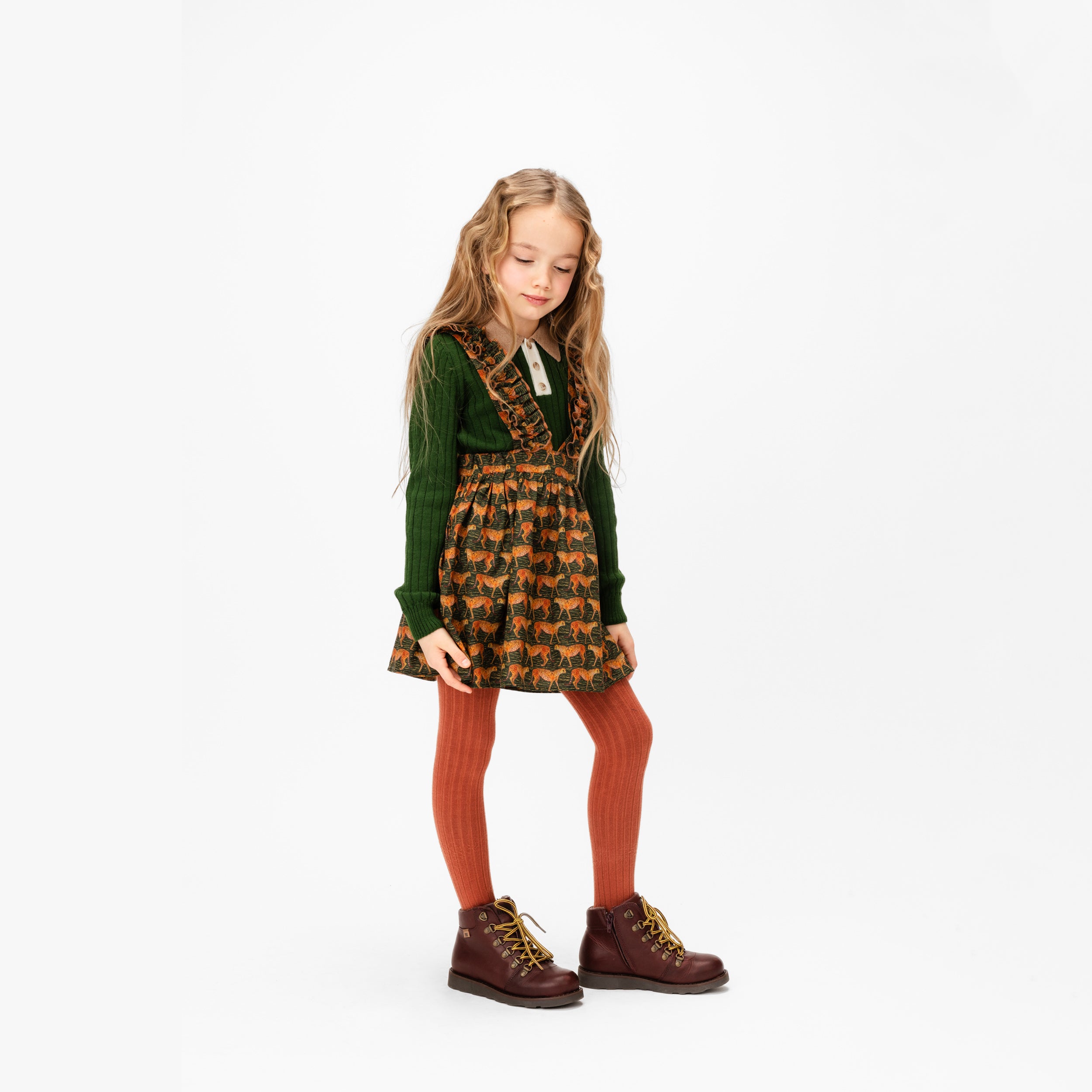 Boys & Girls Green Wool Polo Shirt