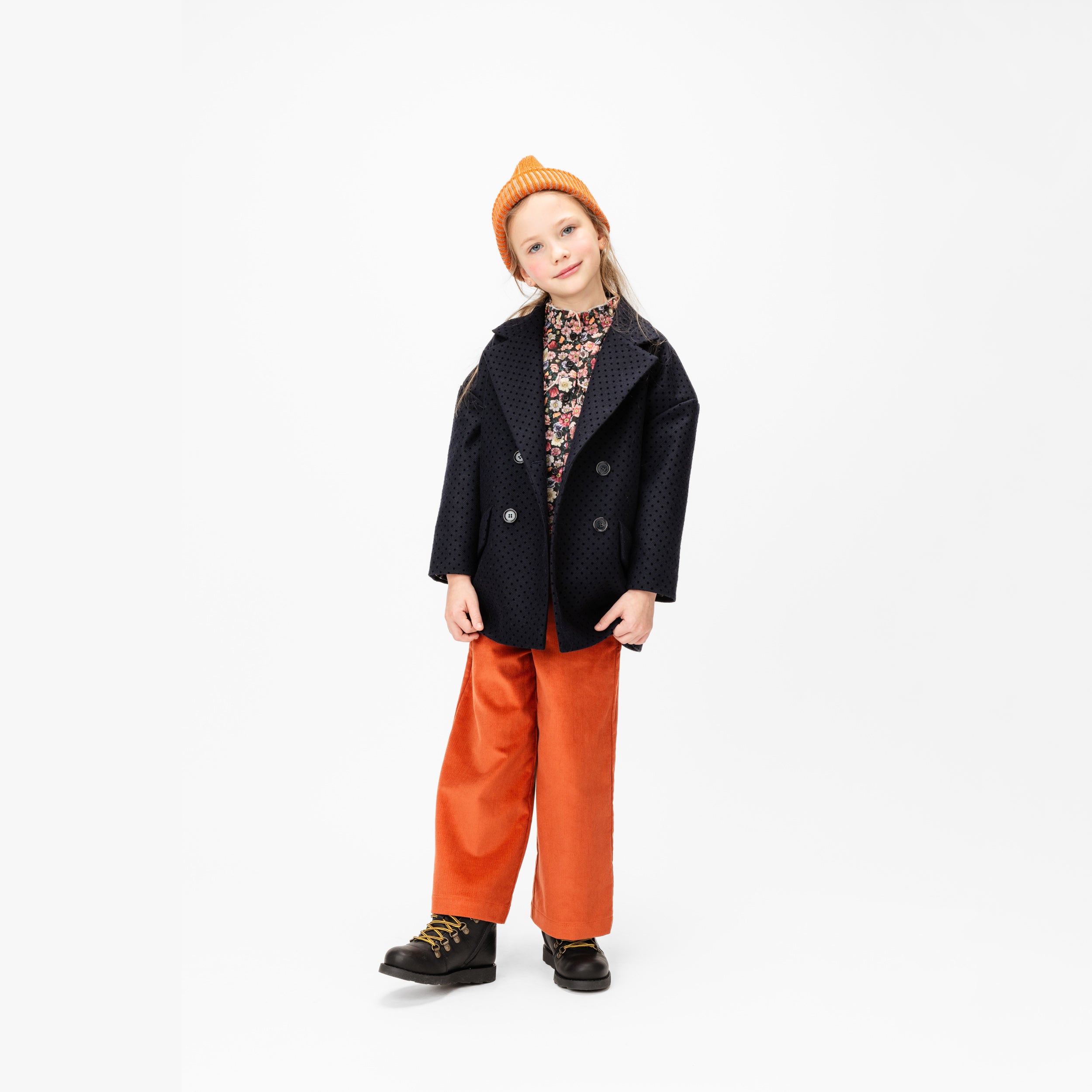 Boys & Girls Dark Blue Wool Suit