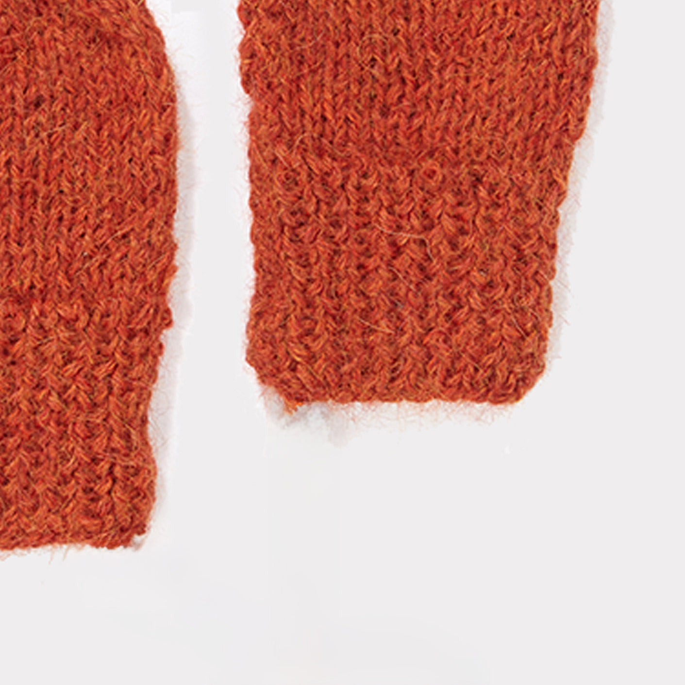 Baby Girls Orange Alpaca Gloves