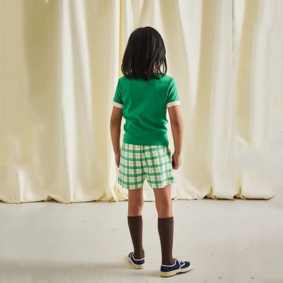 Boys & Girls Green Printed Cotton T-Shirt
