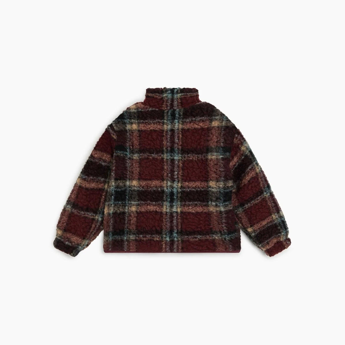 Boys & Girls Dark Red Check Wool Jacket