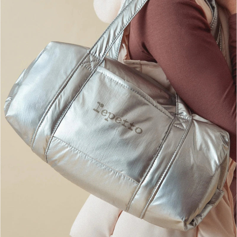 Girls Silver Ballet Bag(M:H18xW35xD22cm)