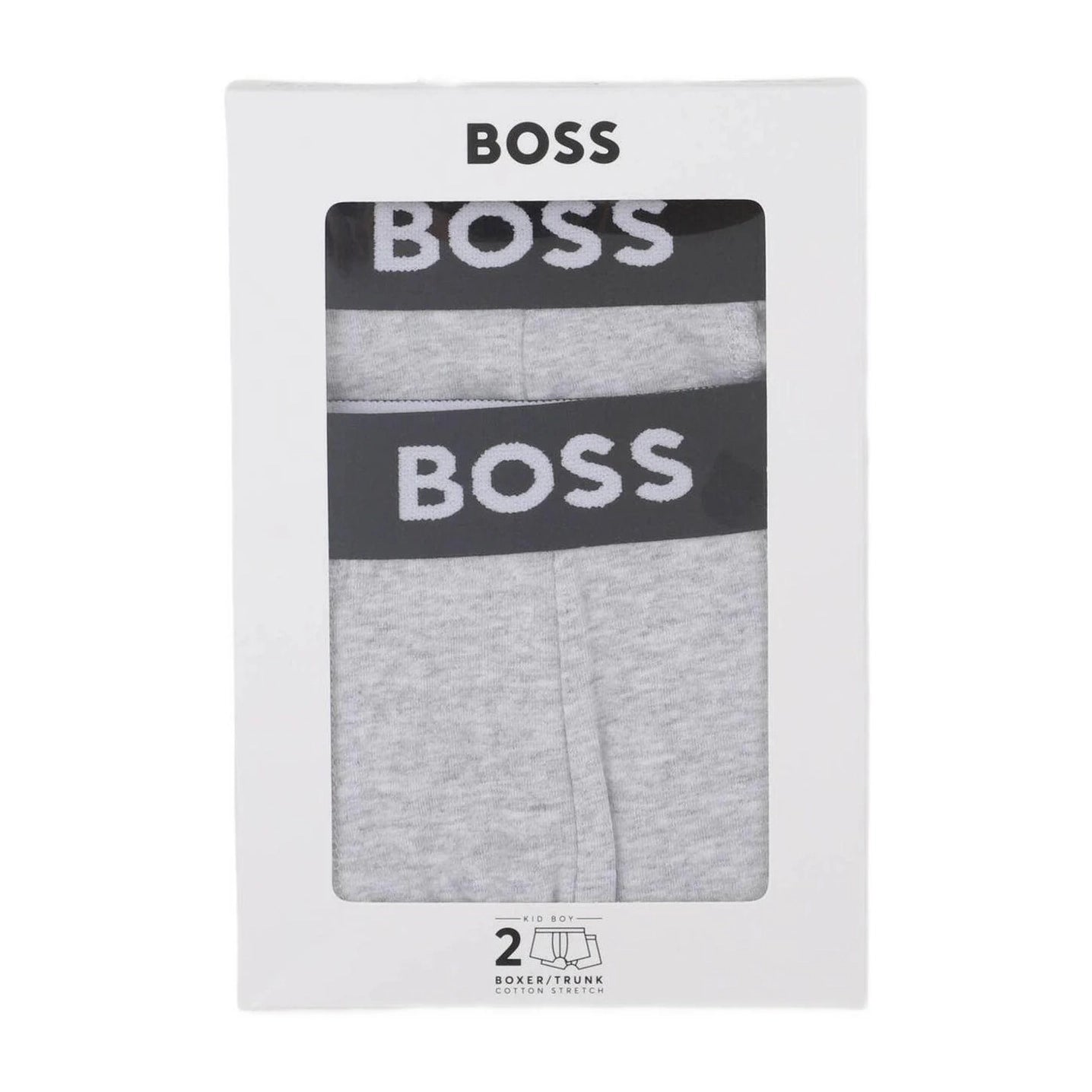 Boys Light Grey Cotton Underwear Set(2 Pack)