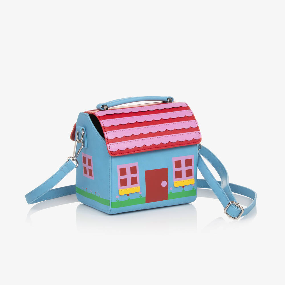 Girls Blue Farmhouse Shoulder Bag(L15.5xH18xD12.5cm)