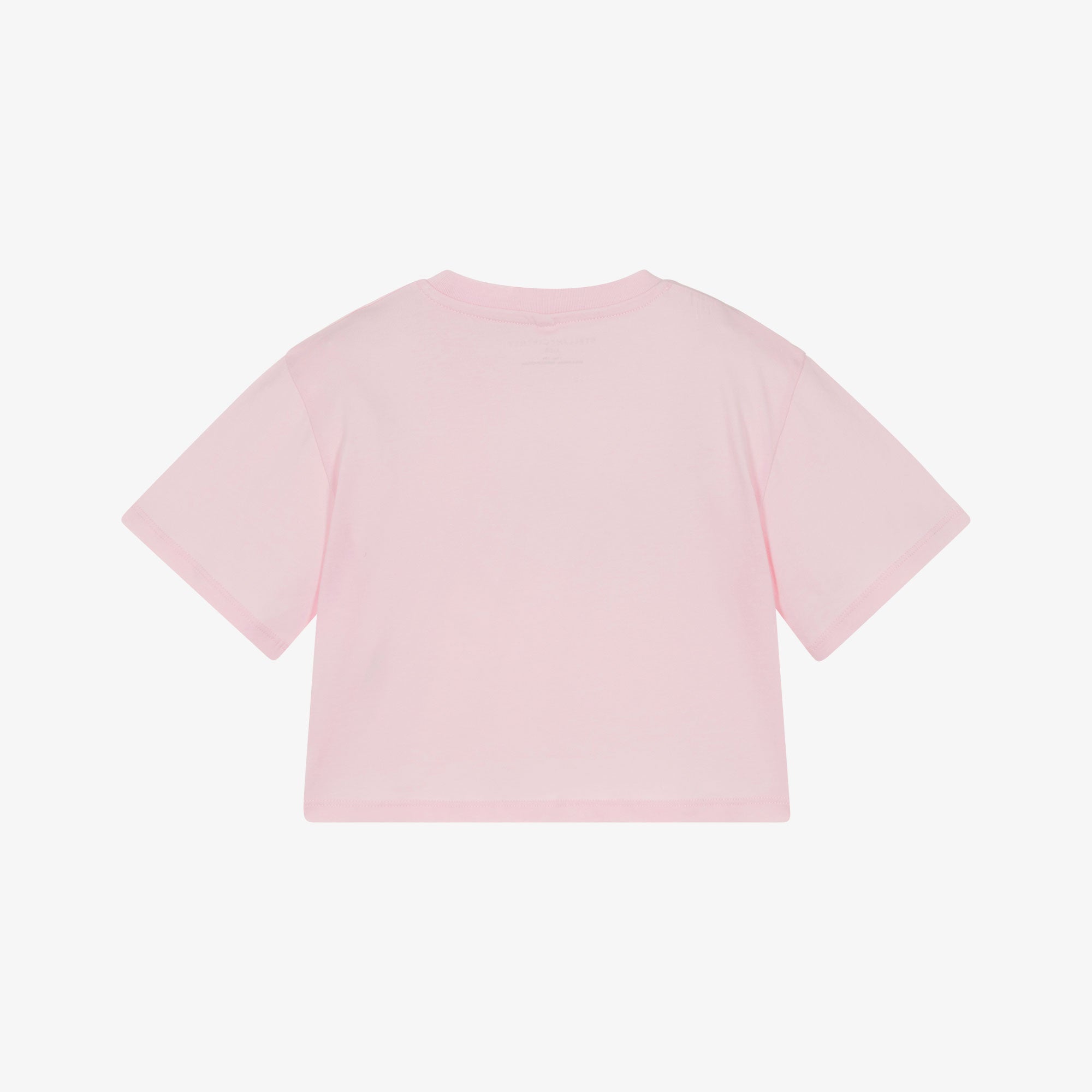 Girls Pink Printed Cotton T-Shirt