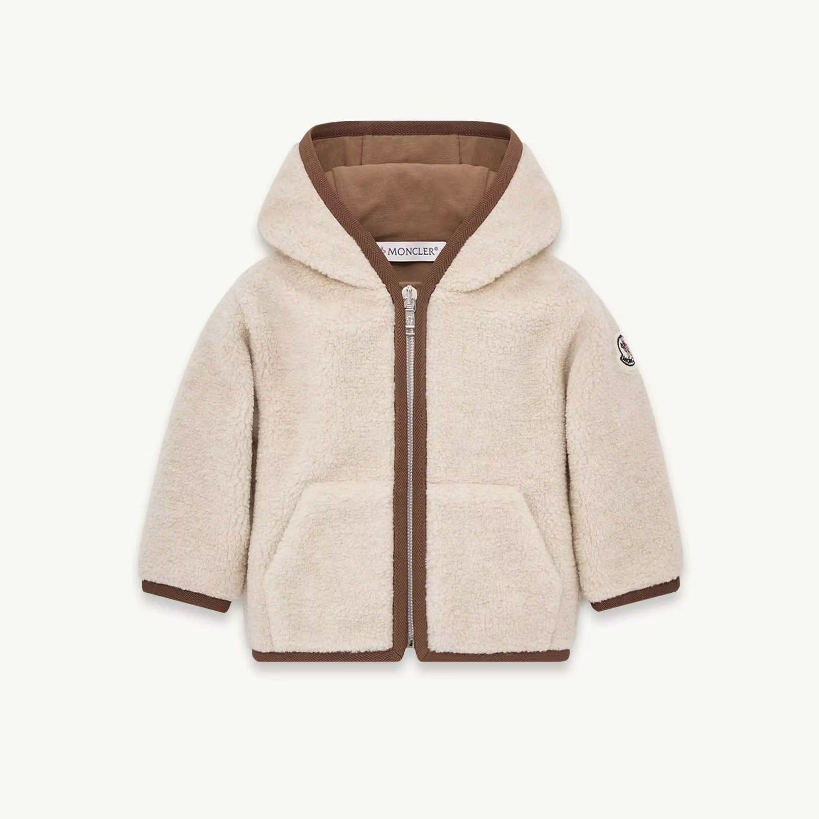 Baby Boys Light Beige Fleece Jacket