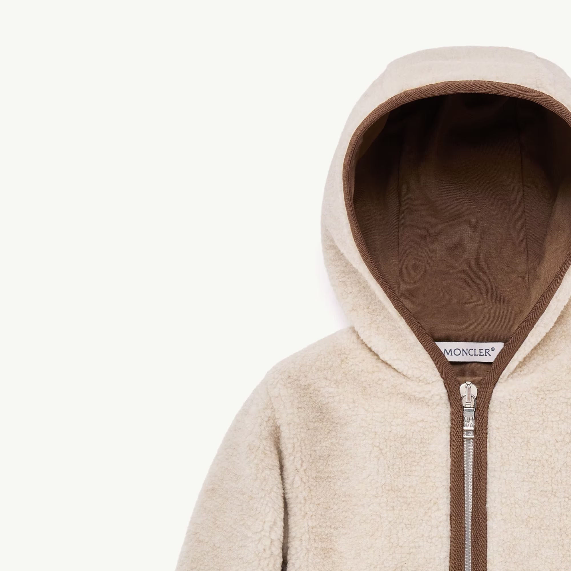 Baby Boys Light Beige Fleece Jacket